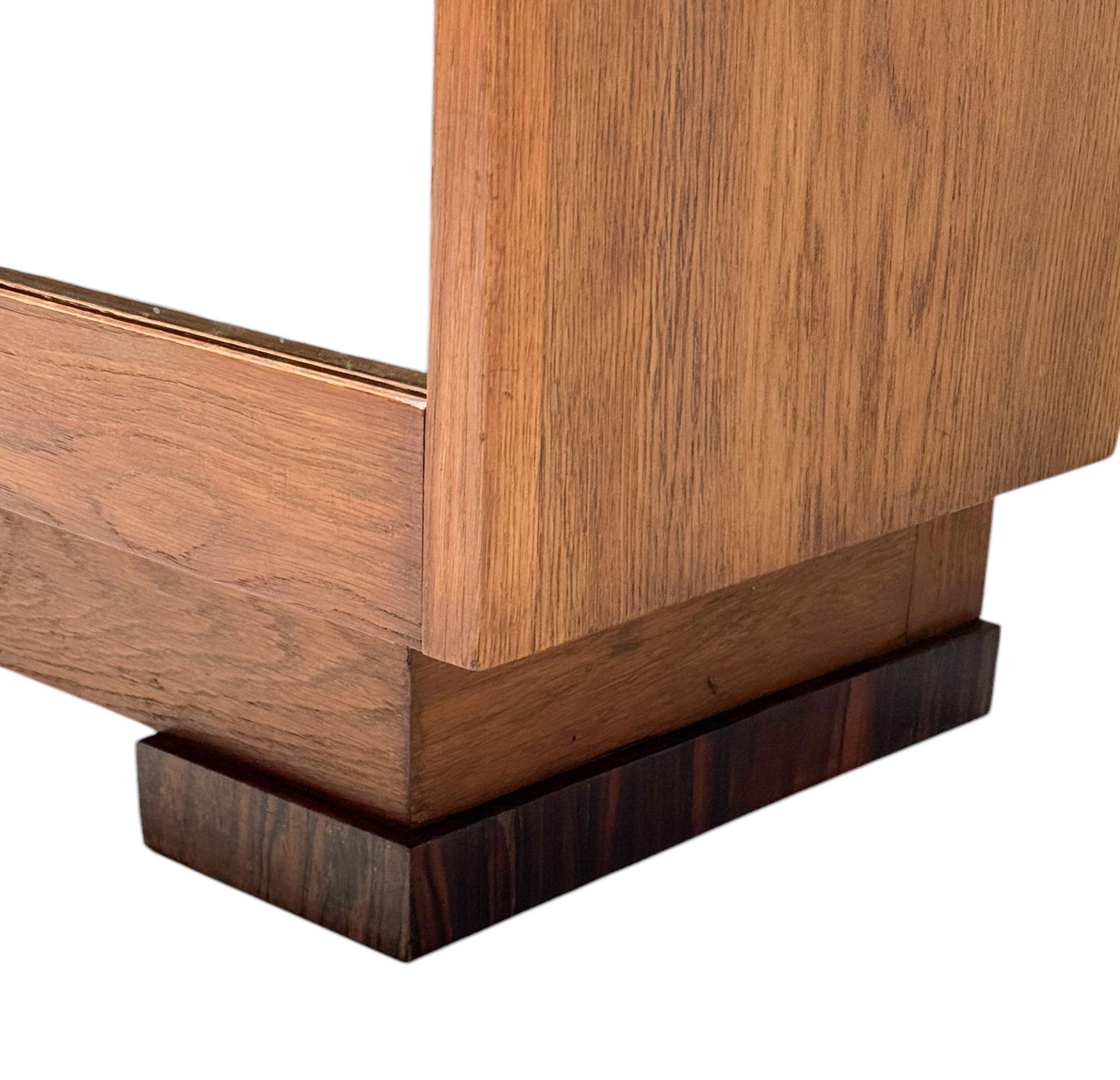 Art Deco Modernist Cabinet with Glass Sliding Doors, 1920s 4