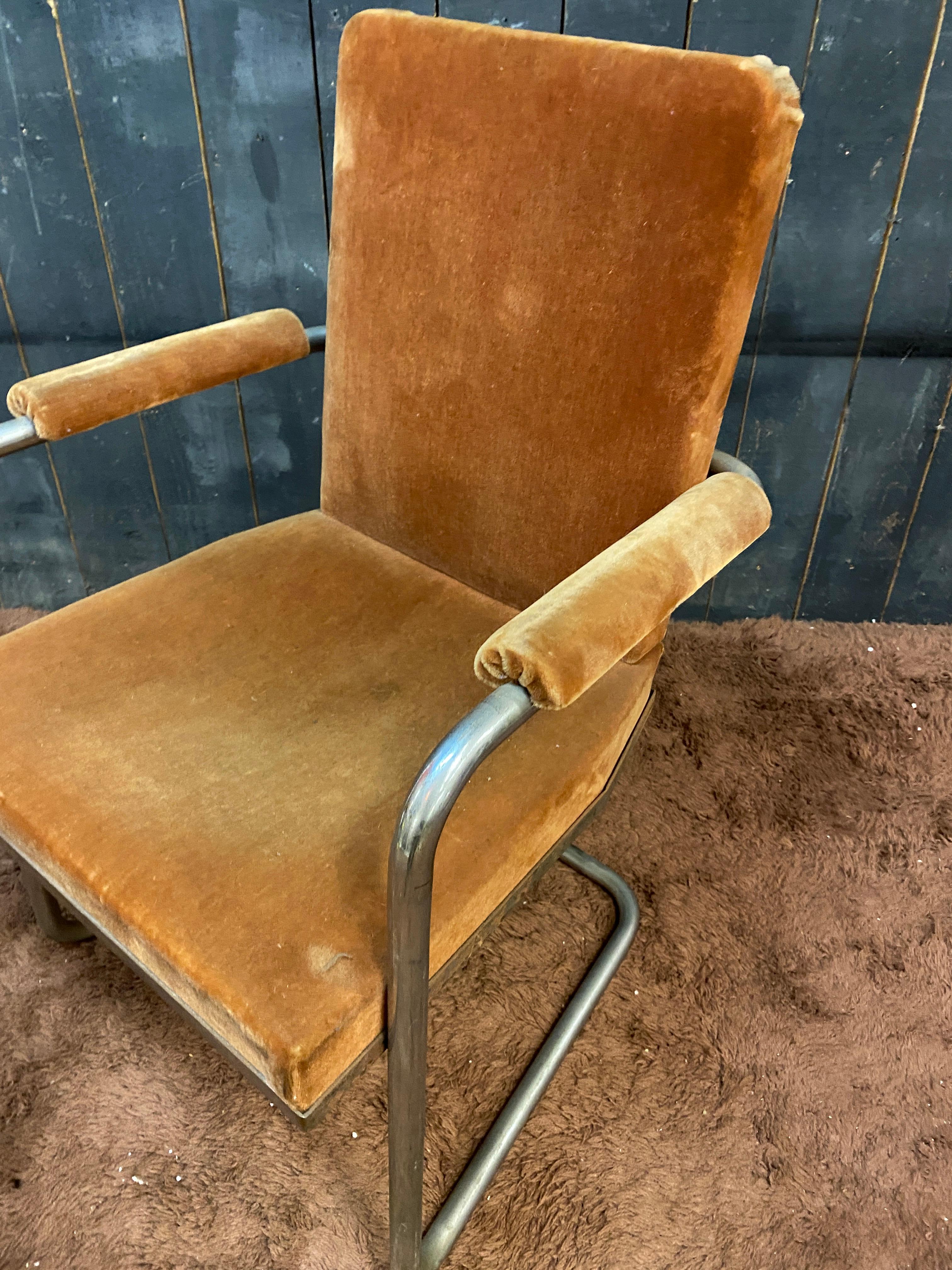 French  art deco modernist chair circa 1930 For Sale