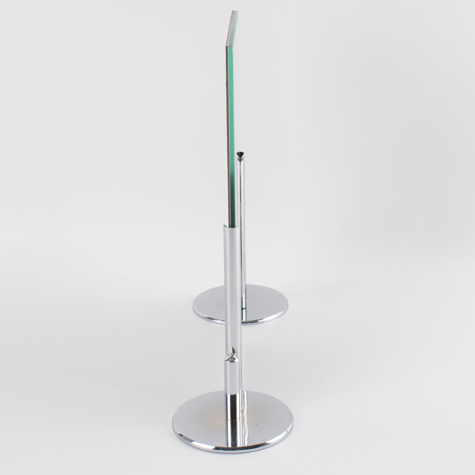 Modernistischer verchromter Art-Déco-Bilderrahmen, Frankreich 1930er Jahre (Französisch) im Angebot