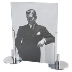 Modernistischer verchromter Art-Déco-Bilderrahmen, Frankreich 1930er Jahre
