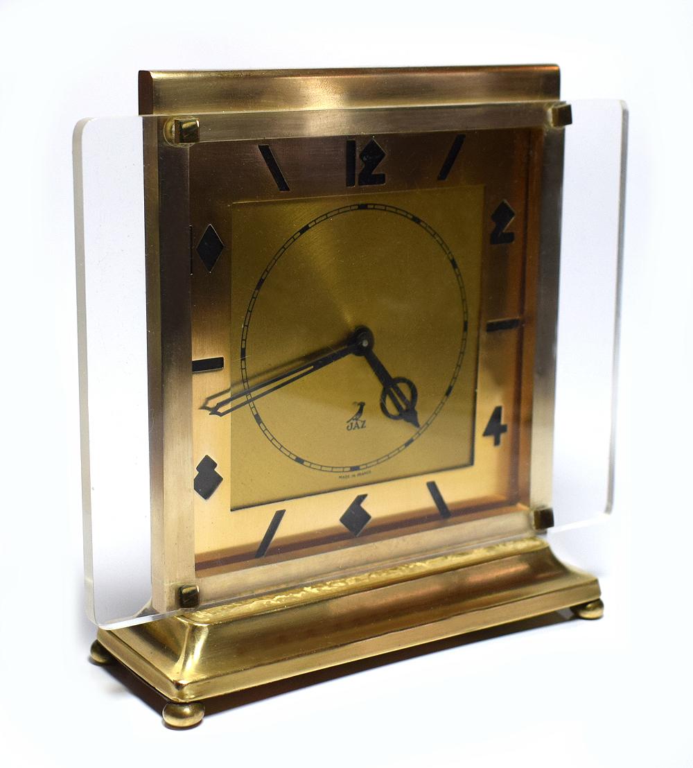 French Art Deco Modernist Clock by JAZ
