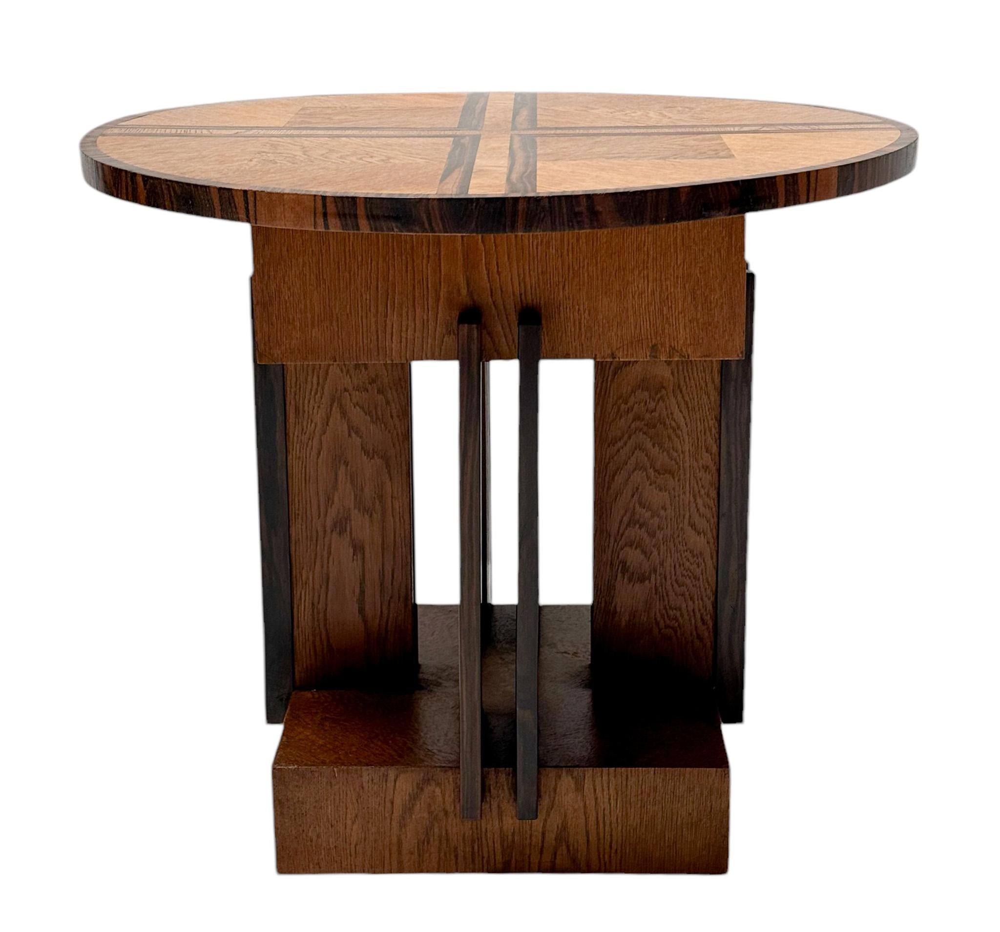 Art déco Table basse moderniste Art Déco de P.E.L. Izeren pour De Genneper Molen, années 1920 en vente