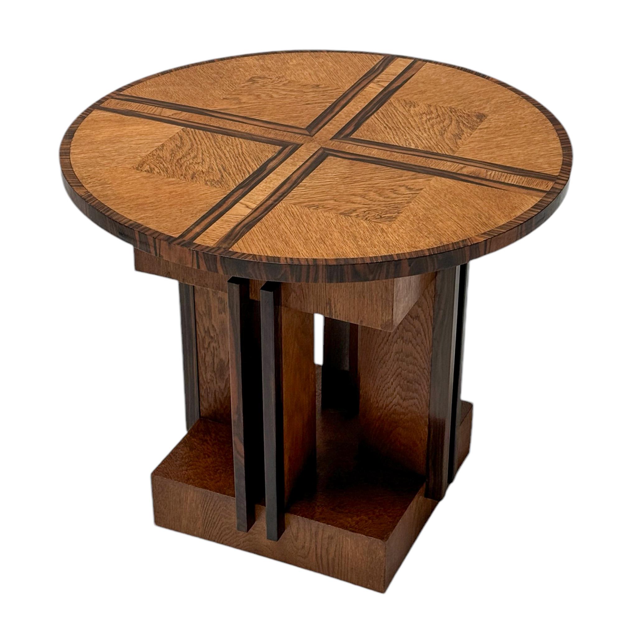 Table basse moderniste Art Déco de P.E.L. Izeren pour De Genneper Molen, années 1920 Bon état - En vente à Amsterdam, NL