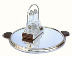 Art Deco Modernist Condiment Set, France, c1930