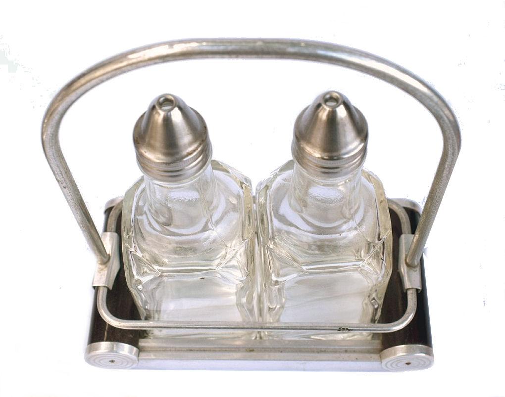 Modernistisches Art-Déco-Gewürzset, Frankreich, um 1930 (Französisch) im Angebot
