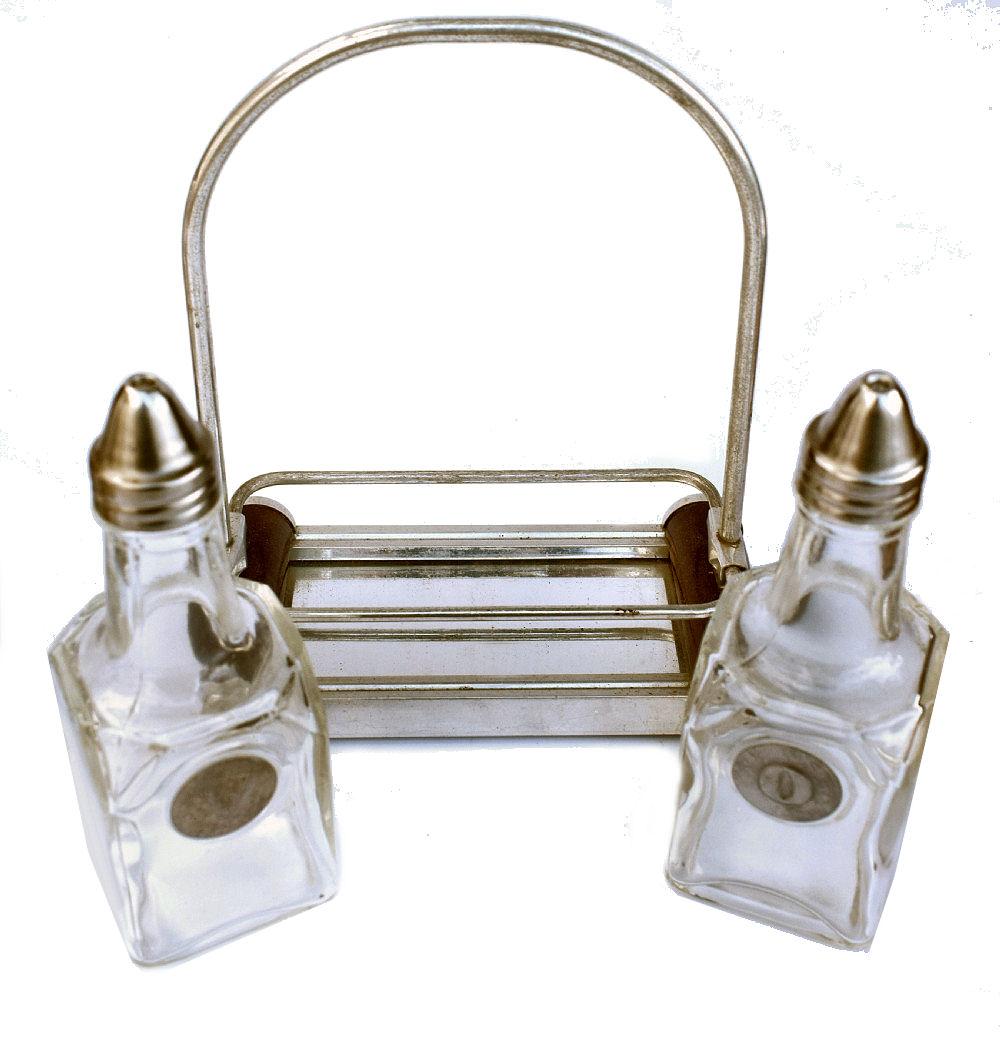 20th Century Art Deco Modernist Condiment Set, France, c1930 For Sale