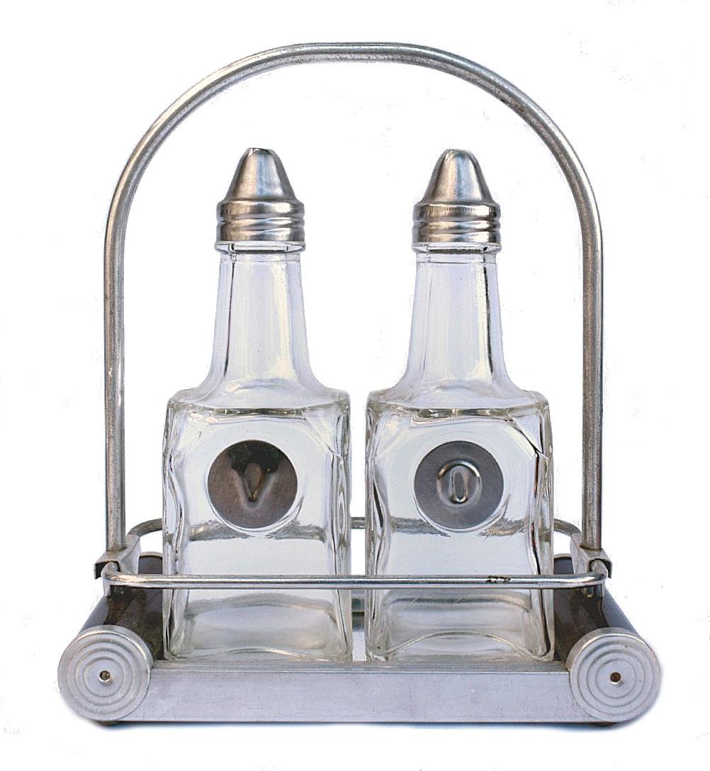 Modernistisches Art-Déco-Gewürzset, Frankreich, um 1930 (Aluminium) im Angebot