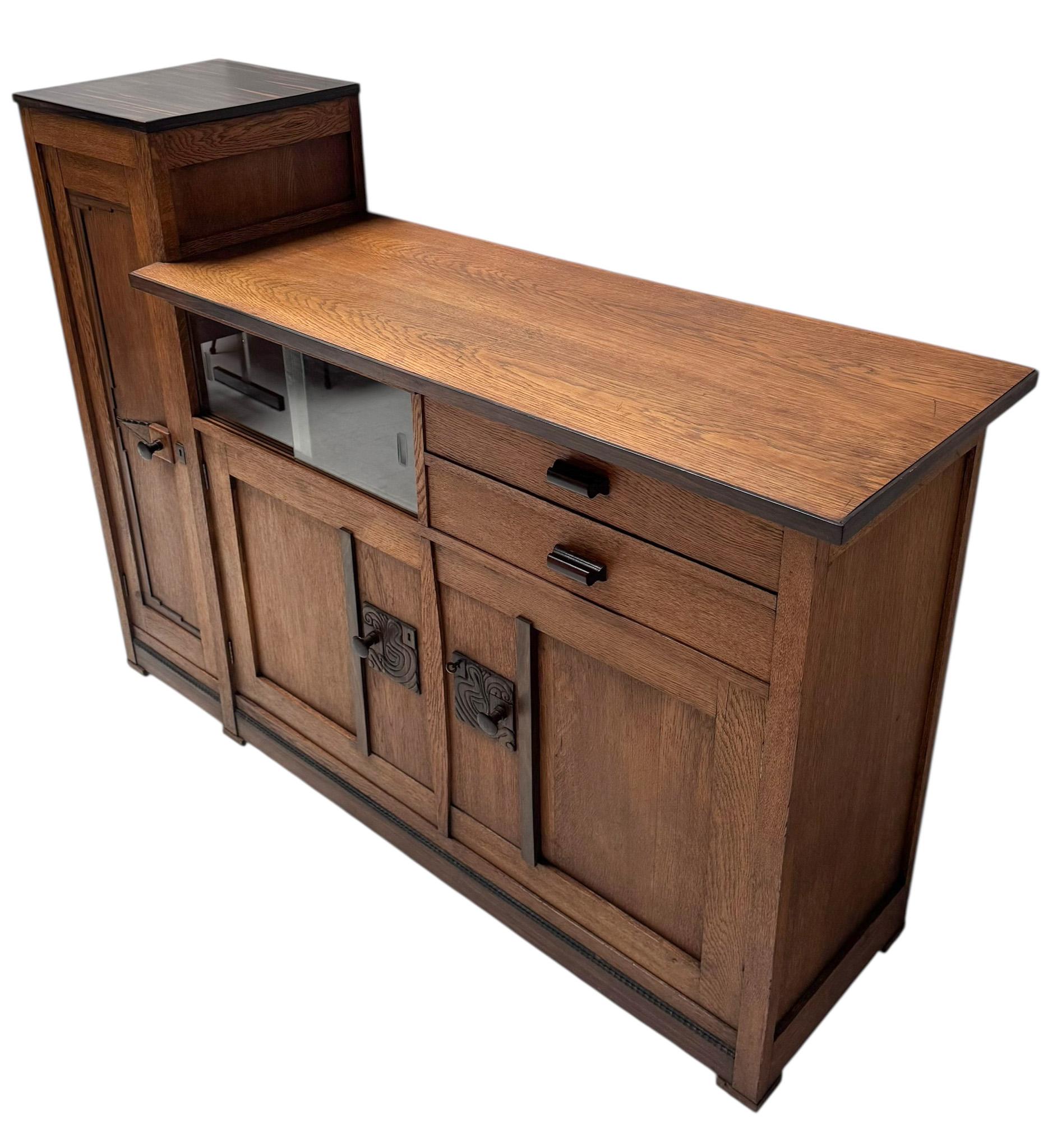 Dutch Art Deco Modernist Credenza or Sideboard, 1920s For Sale