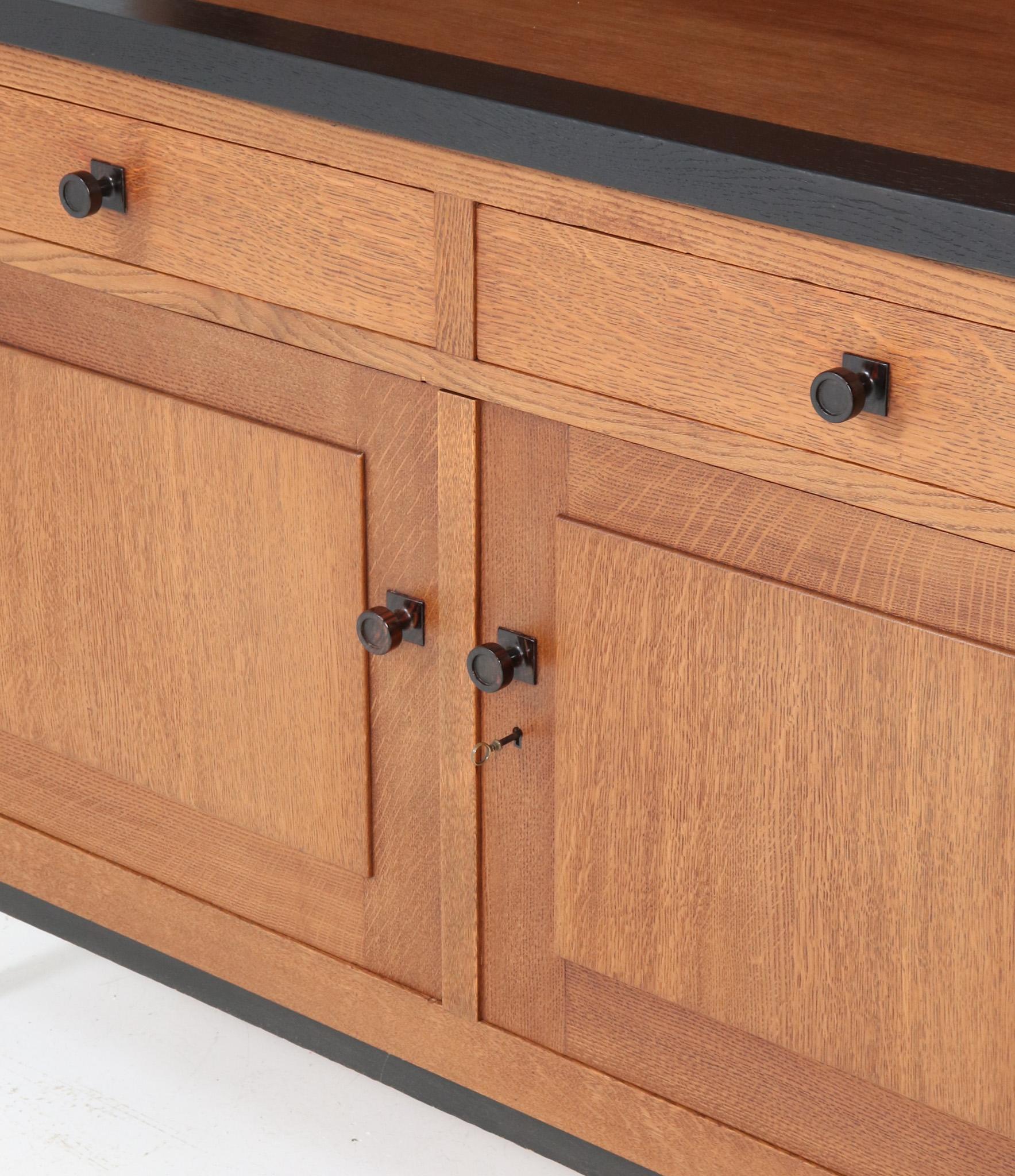Dutch Art Deco Modernist Credenza or Sideboard by H. Fels for L.O.V. Oosterbeek For Sale