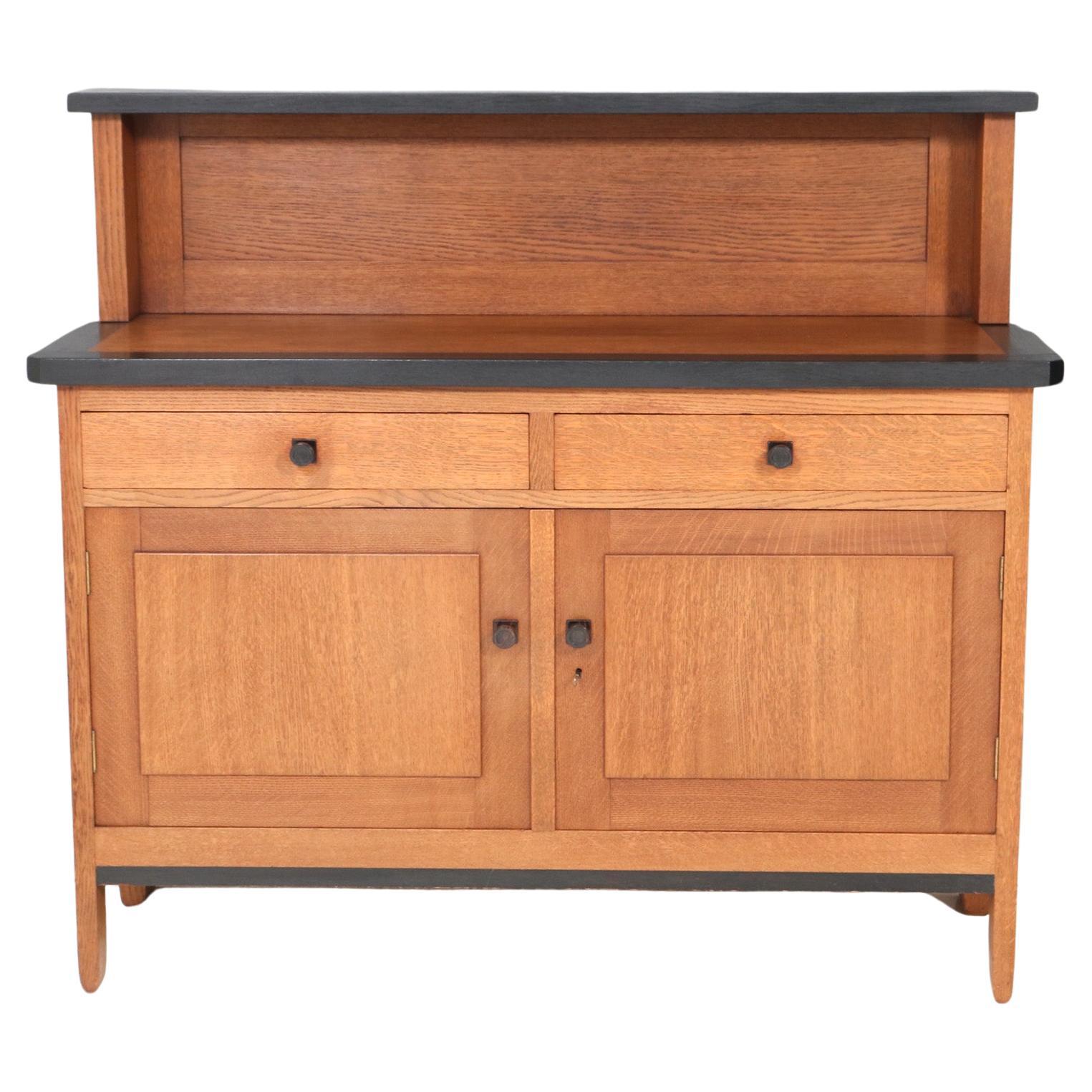 Art Deco Modernist Credenza or Sideboard by H. Fels for L.O.V. Oosterbeek For Sale