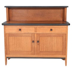 Antique Art Deco Modernist Credenza or Sideboard by H. Fels for L.O.V. Oosterbeek