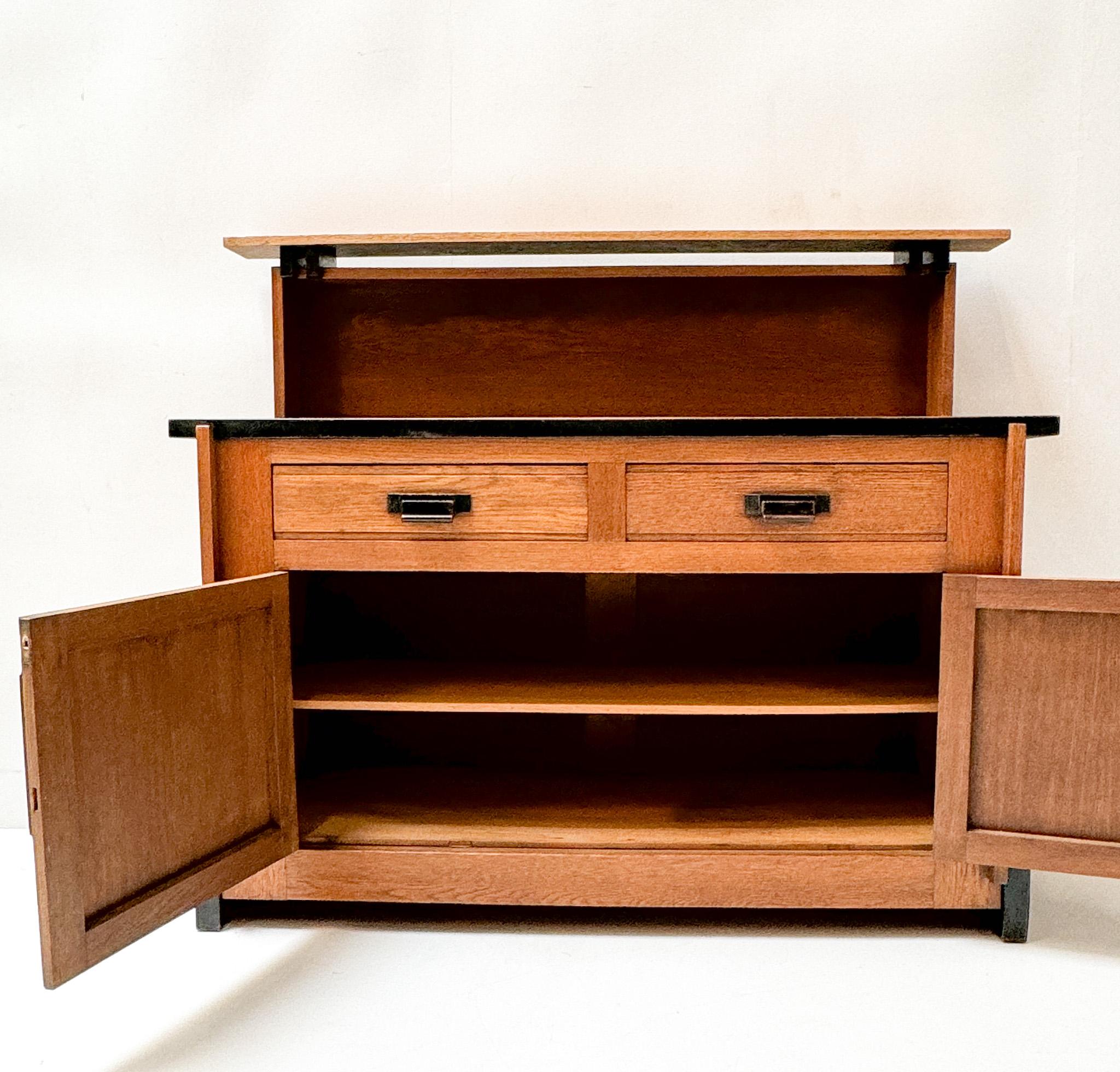 Credenza o aparador modernista art déco de Jan Brunott, años 20 en Bueno estado para la venta en Amsterdam, NL
