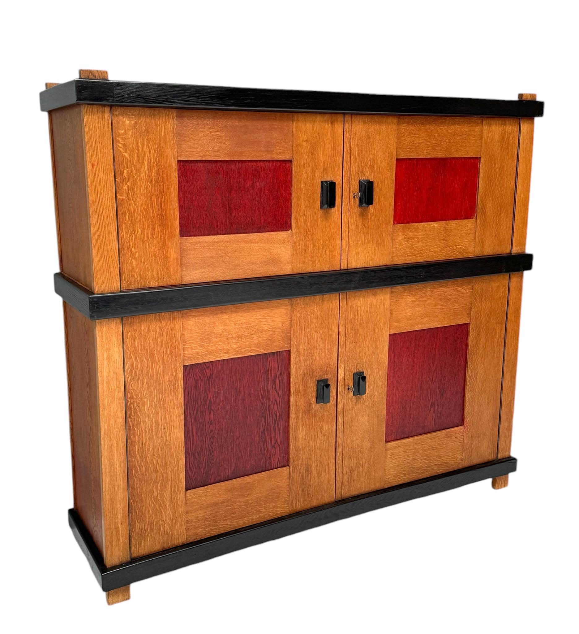 Dutch Art Deco Modernist Cupboard by Frits Spanjaard, 1920s For Sale