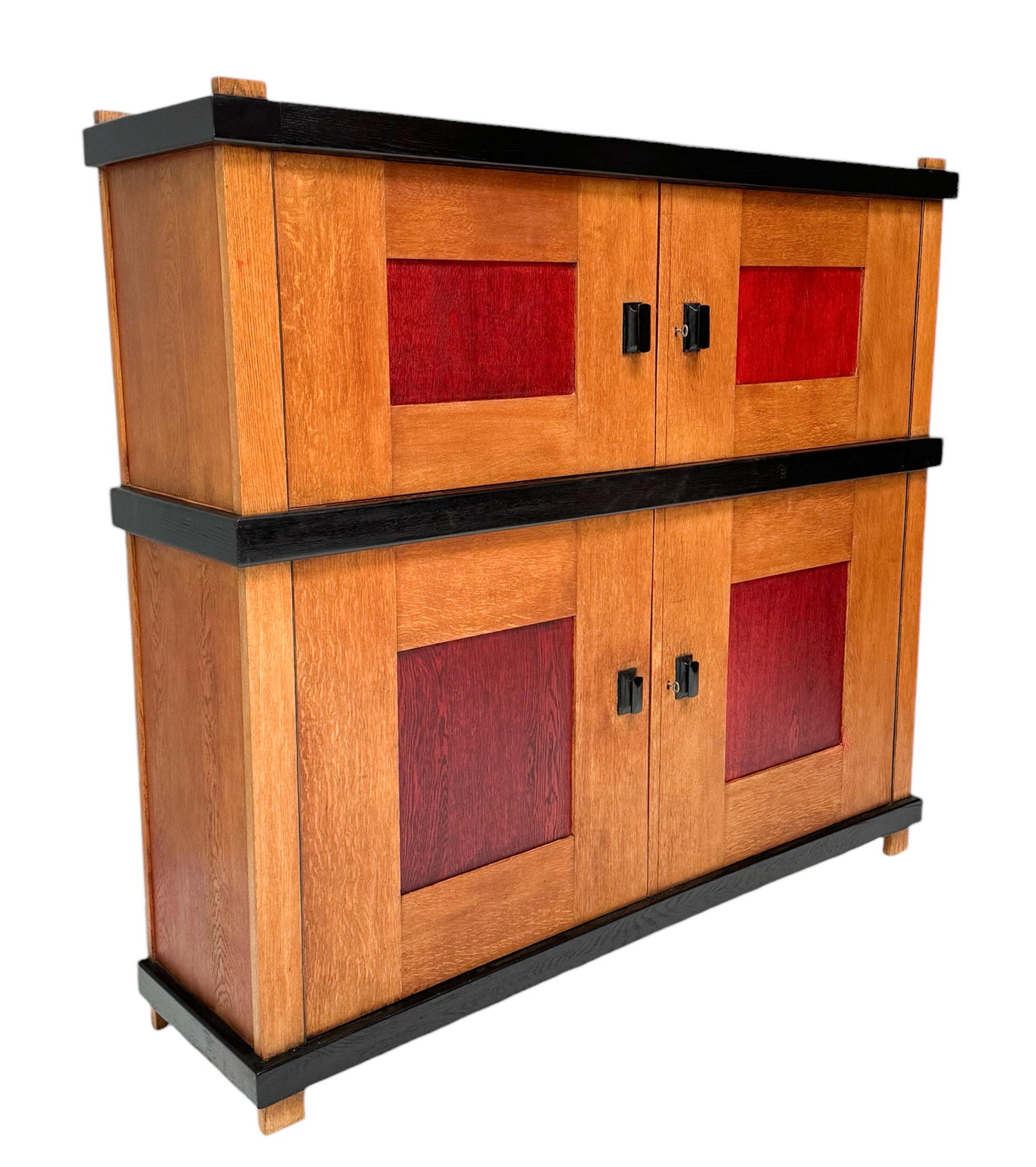Early 20th Century Art Deco Modernist Cupboard by Frits Spanjaard, 1920s For Sale