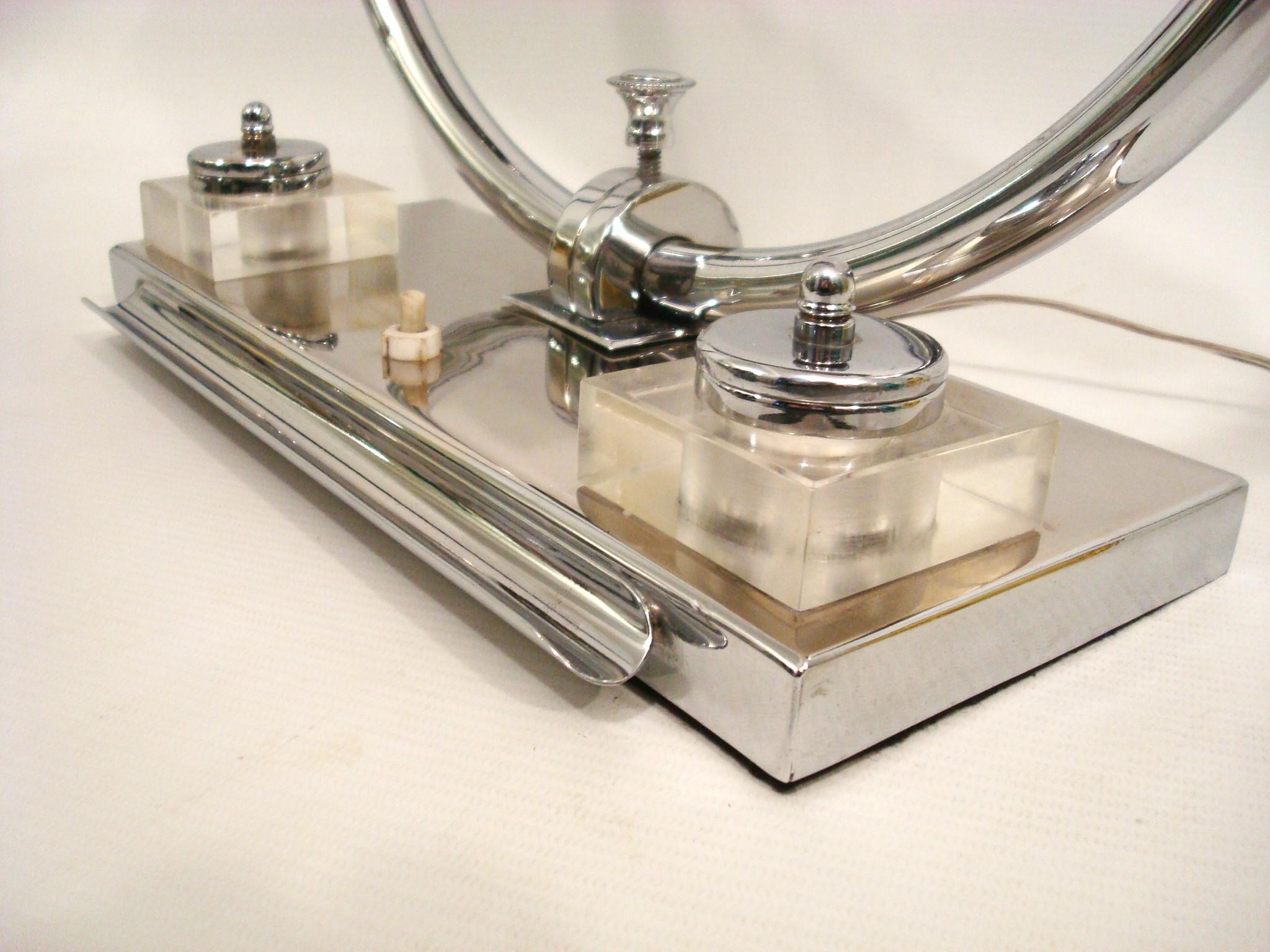 Art Deco Modernist Desk and Table Lamp. USA 1930´s For Sale 3