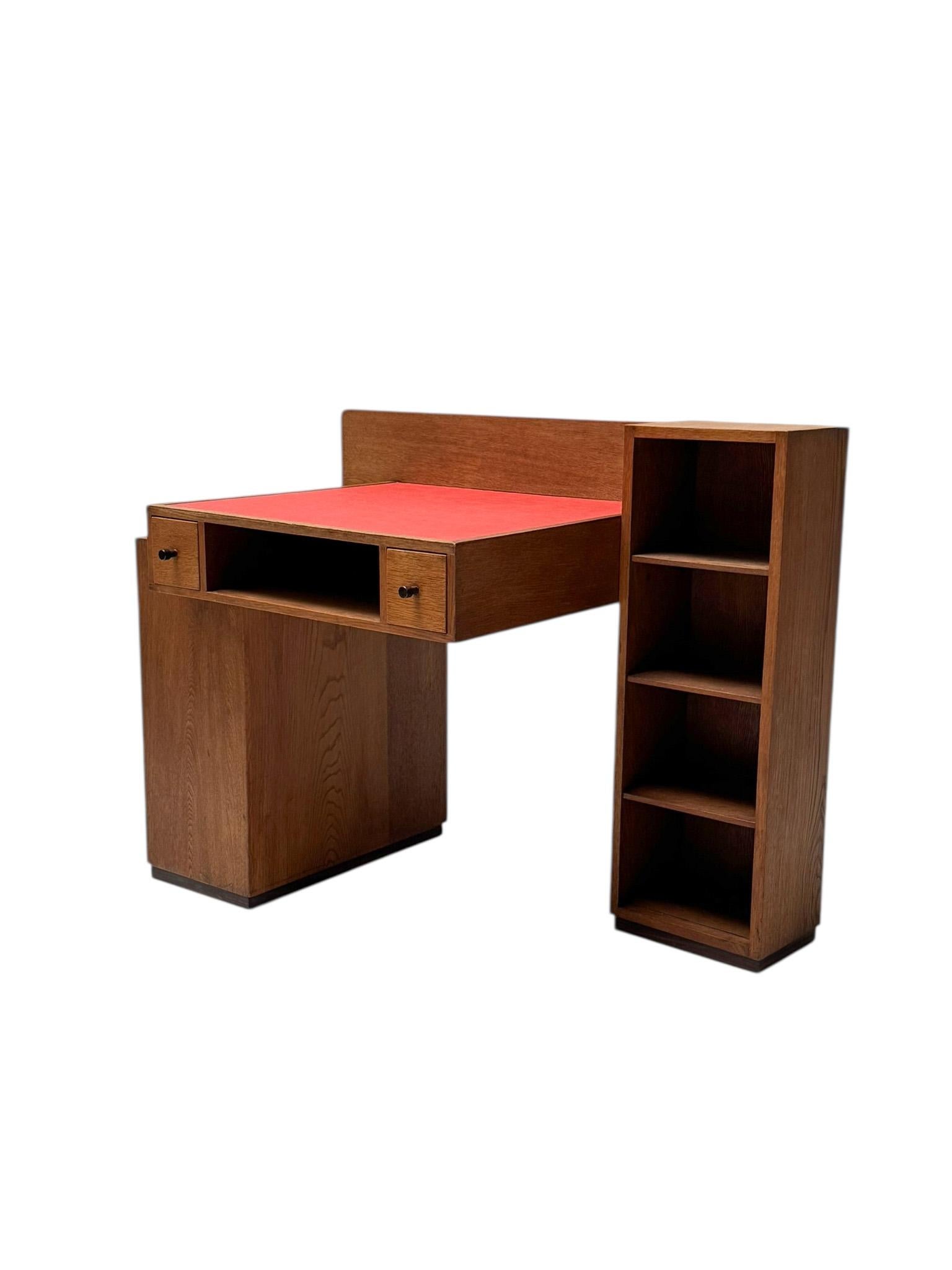 Scrivania modernista Art Déco di P.E.L. Izeren per De Genneper Molen, anni '20 in vendita 5