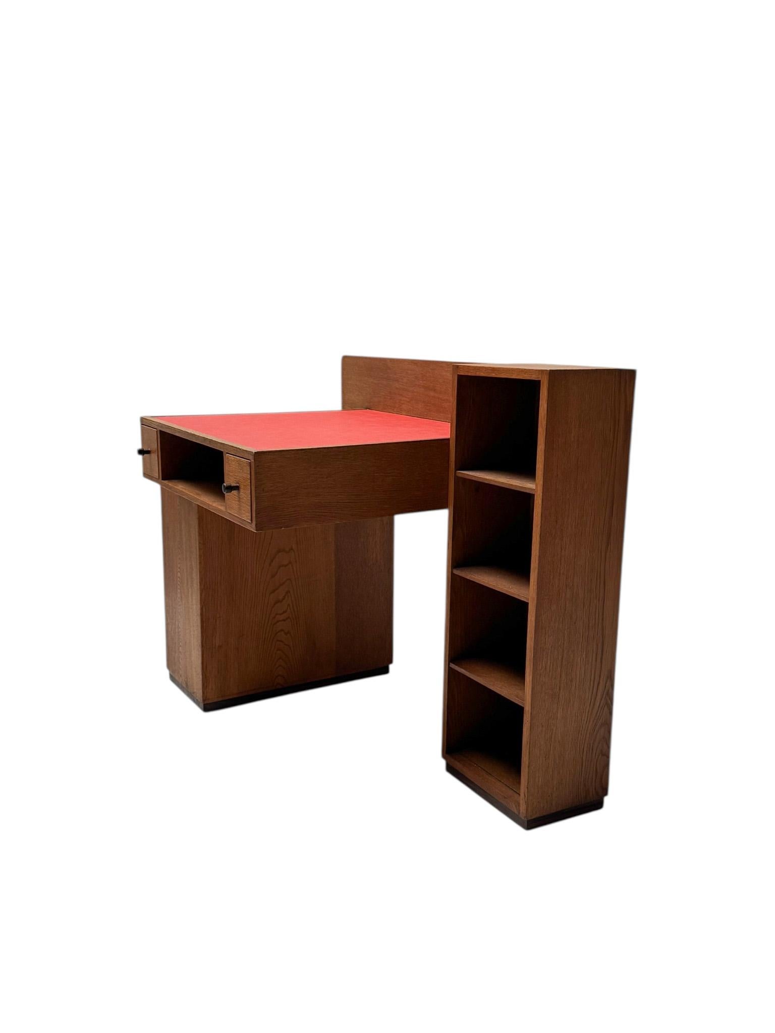 Scrivania modernista Art Déco di P.E.L. Izeren per De Genneper Molen, anni '20 in vendita 9