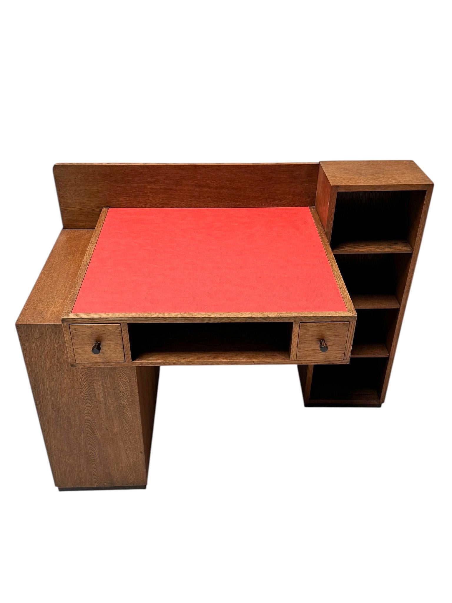 Scrivania modernista Art Déco di P.E.L. Izeren per De Genneper Molen, anni '20 in vendita 10