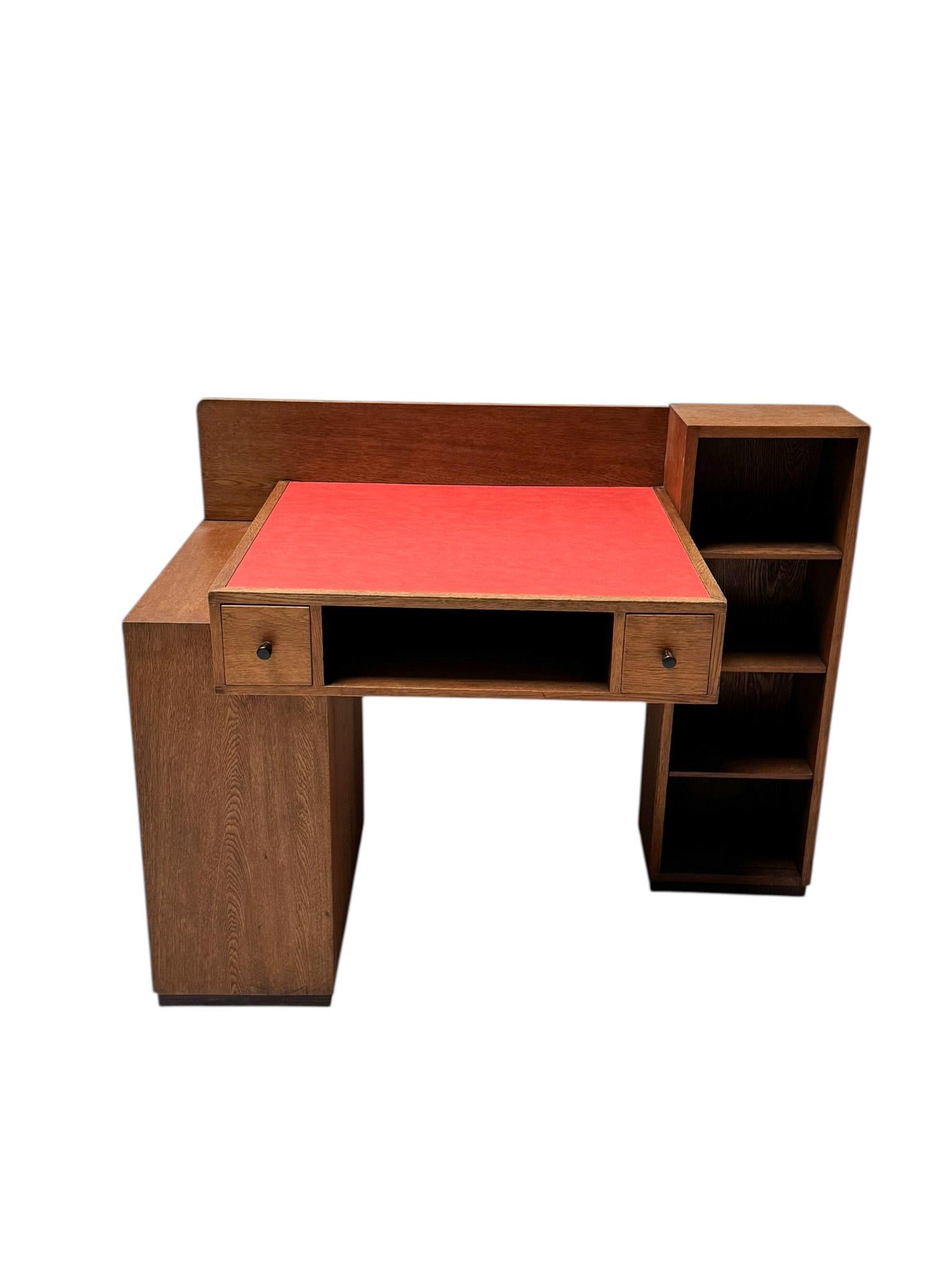 Scrivania modernista Art Déco di P.E.L. Izeren per De Genneper Molen, anni '20 in vendita 11