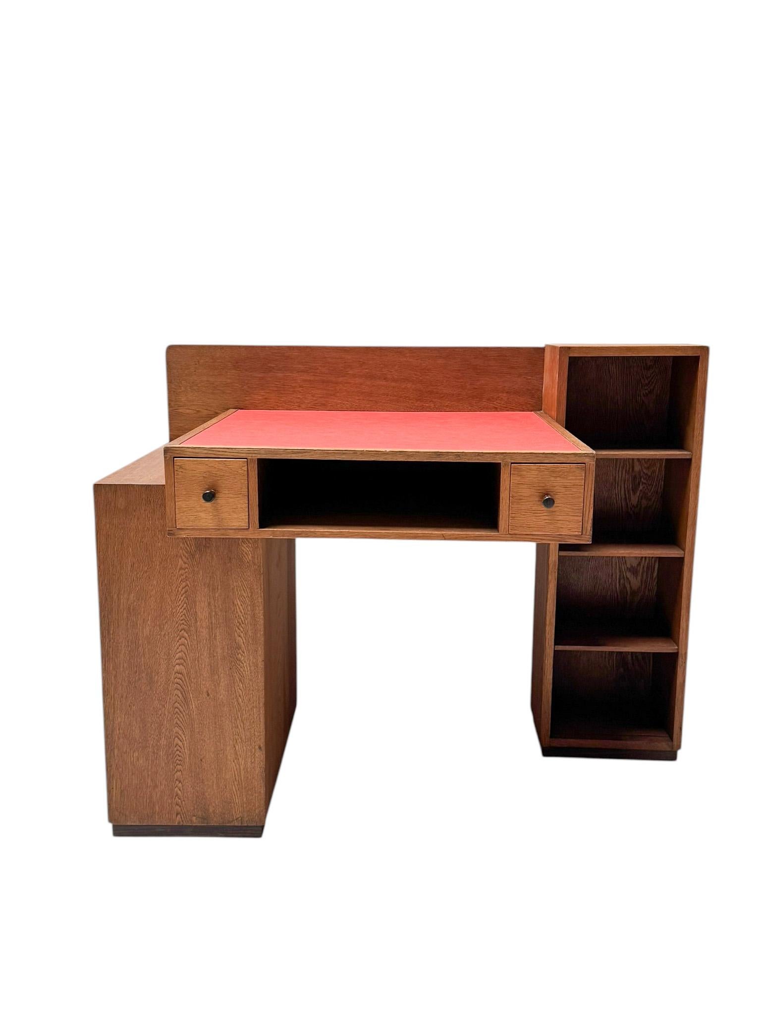 Scrivania modernista Art Déco di P.E.L. Izeren per De Genneper Molen, anni '20 in vendita 12