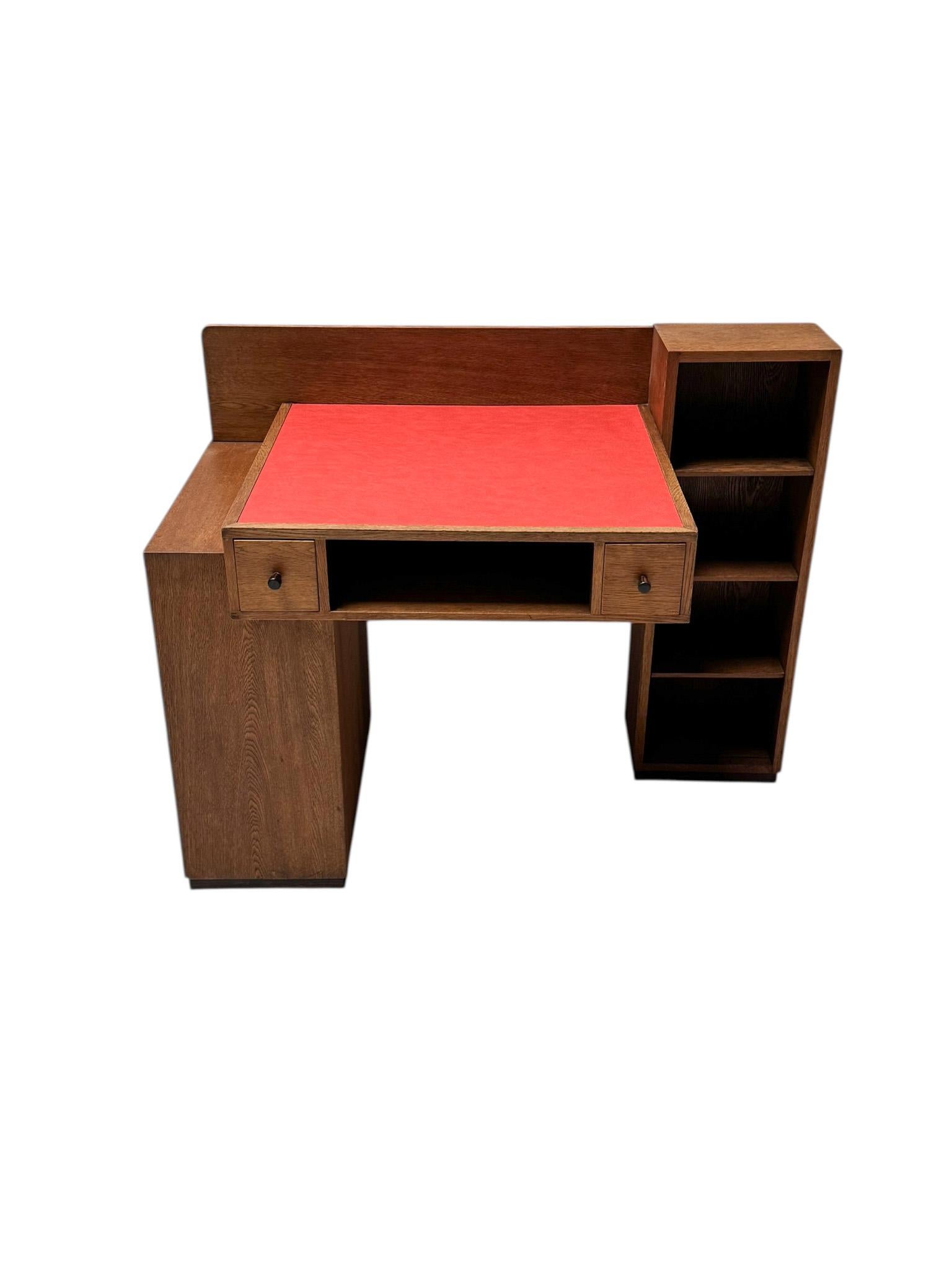 Scrivania modernista Art Déco di P.E.L. Izeren per De Genneper Molen, anni '20 in vendita 13