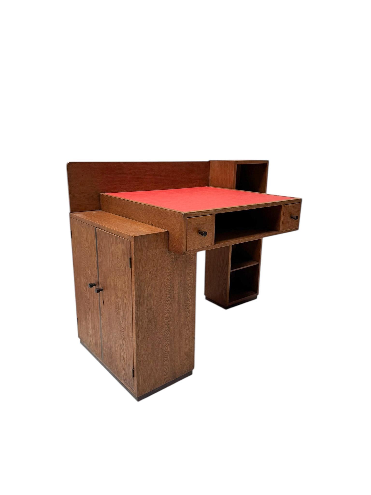 Inizio XX secolo Scrivania modernista Art Déco di P.E.L. Izeren per De Genneper Molen, anni '20 in vendita