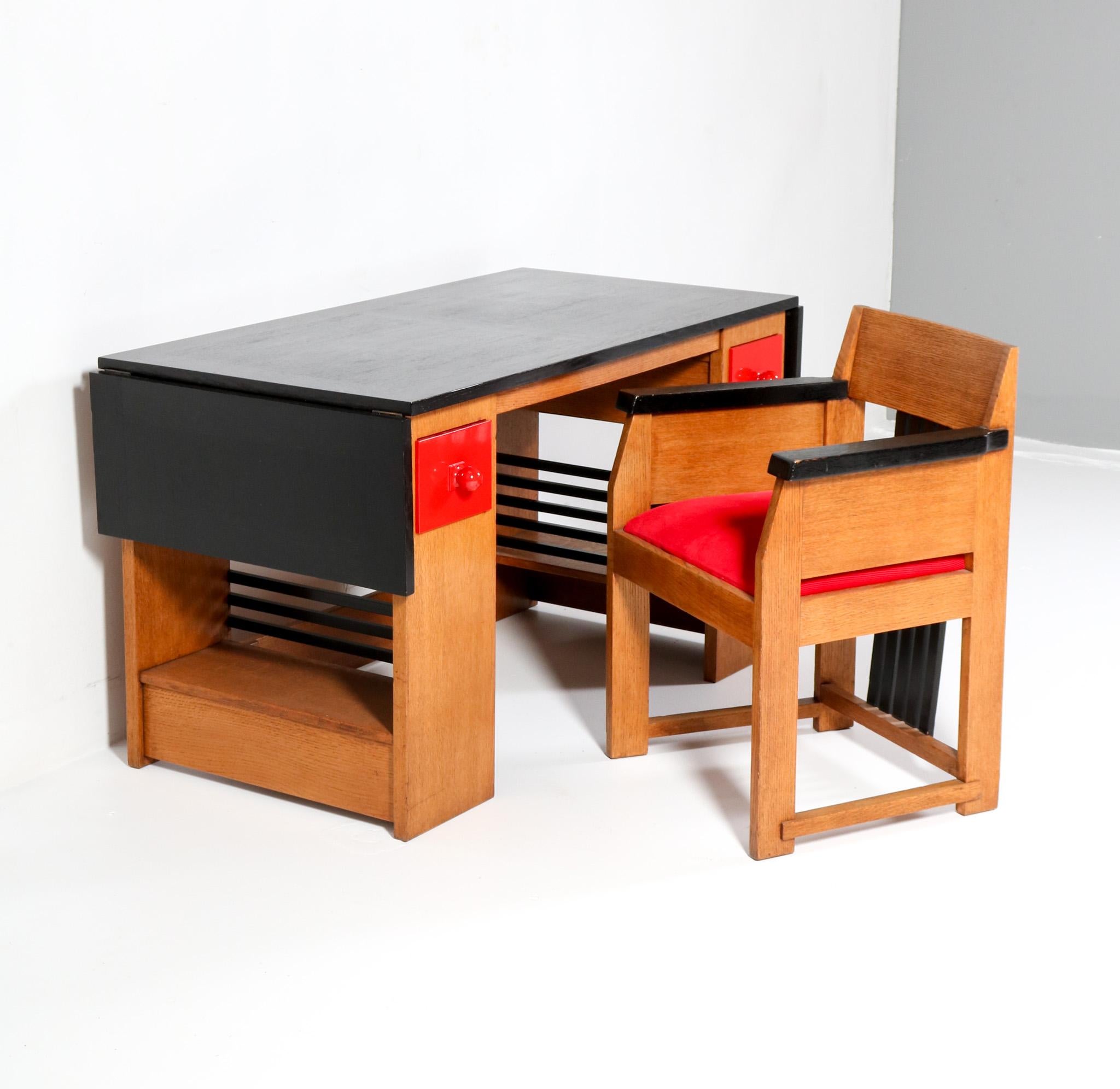  Art Deco Modernist Desk or Writing Table by Hendrik Wouda for Pander, 1920s For Sale 4