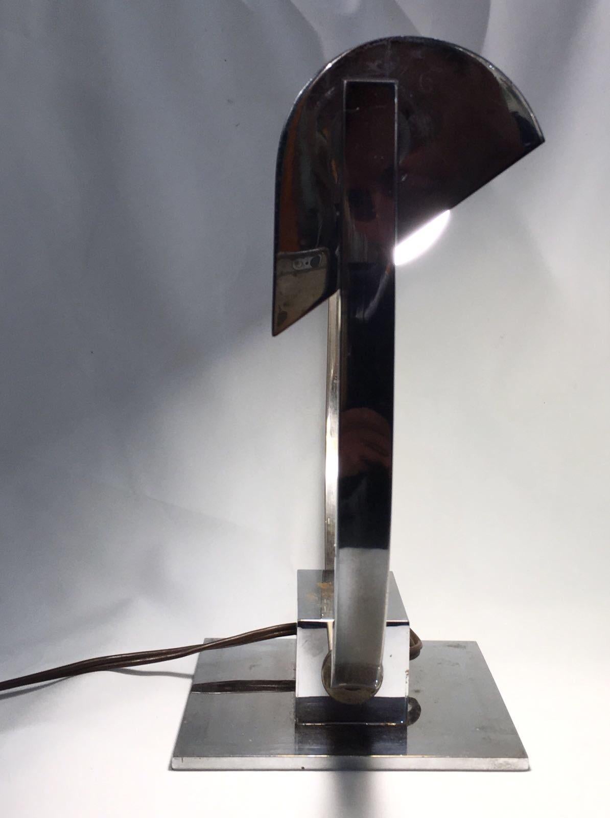 Art Deco Modernist Desk Table Lamp in the Taste of Jacques Adnet 5
