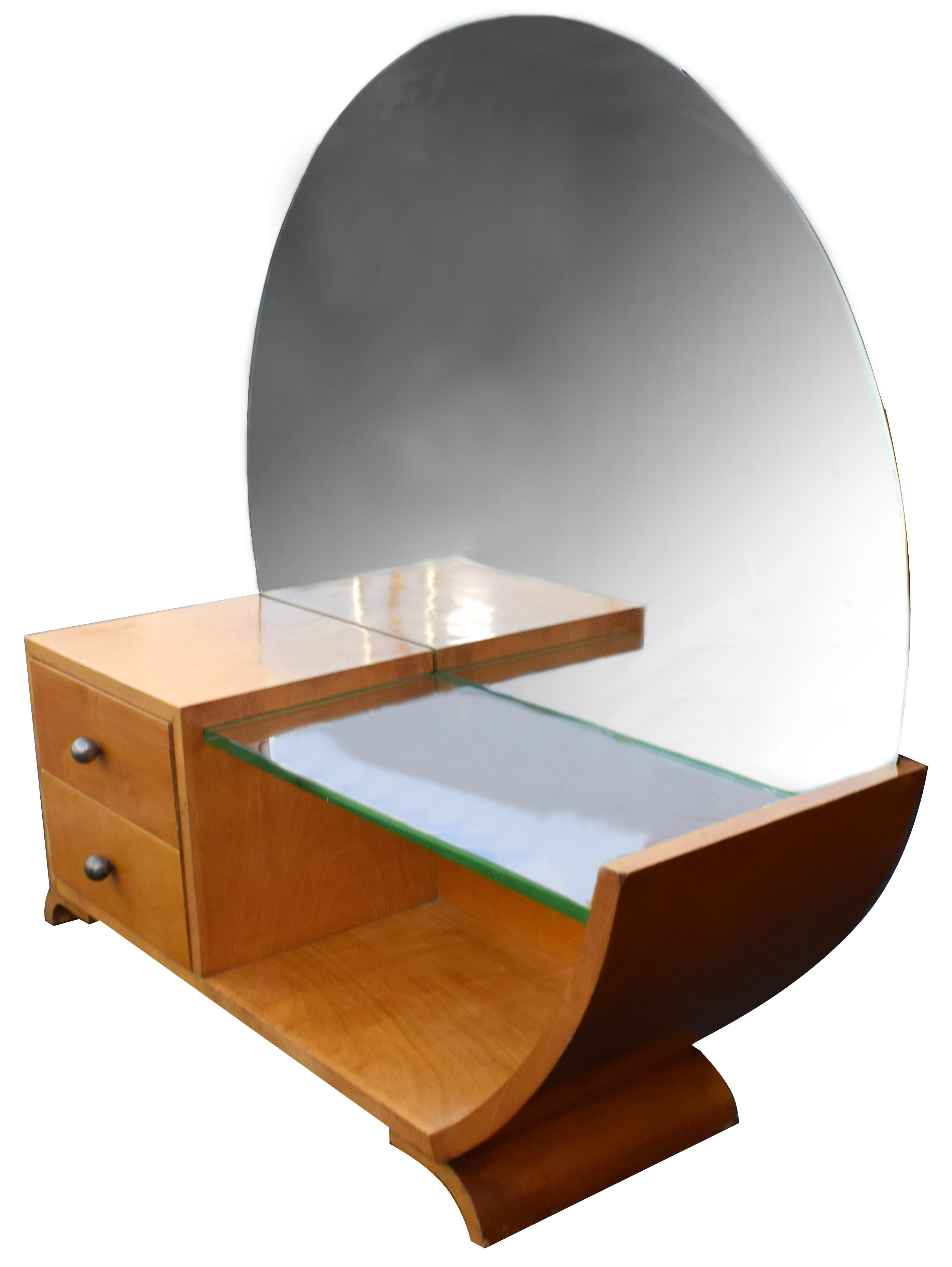 Art Deco Modernist Dressing Table and Stool, circa 1930 2