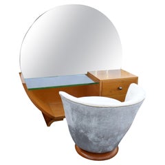 Art Deco Modernist Dressing Table and Stool, circa 1930