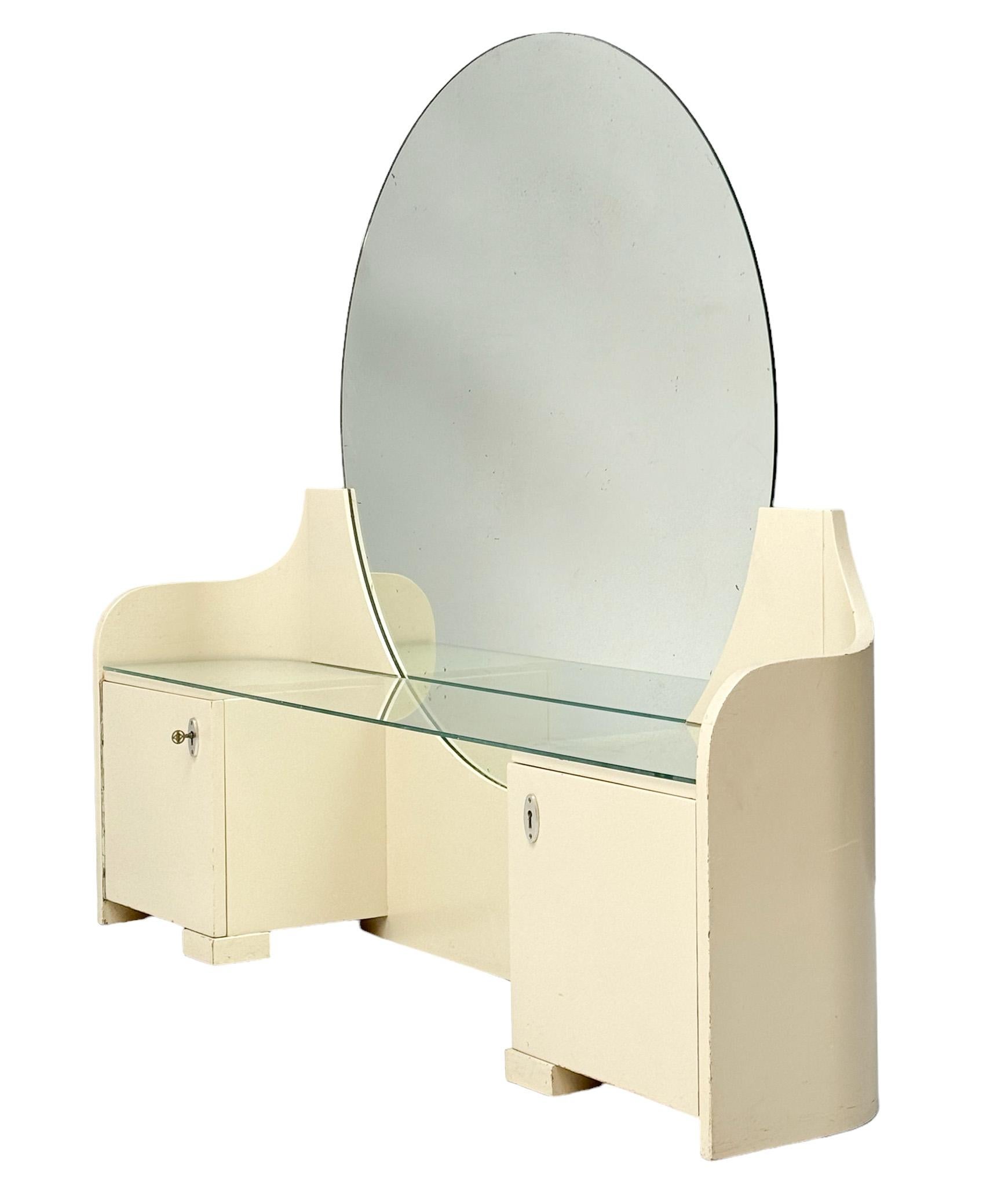 Dutch Art Deco Modernist Dressing Table or Vanity by Fer Semey for Pander, 1930s For Sale