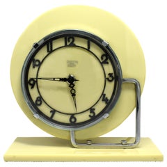 Art Deco Modernist English Clock by GEC, circa 1930