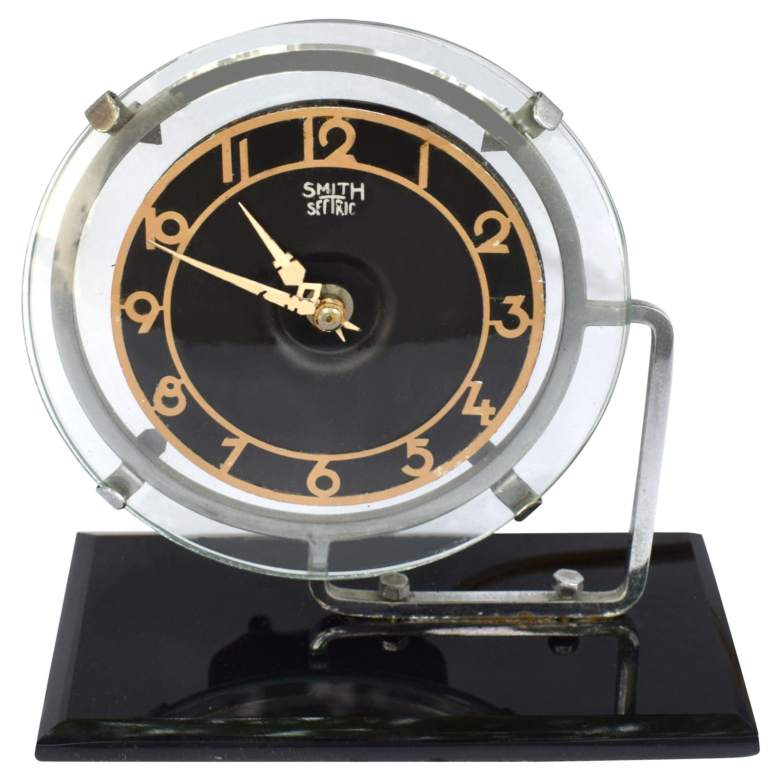 Art Deco Modernist English Clock by GEC, circa 1930