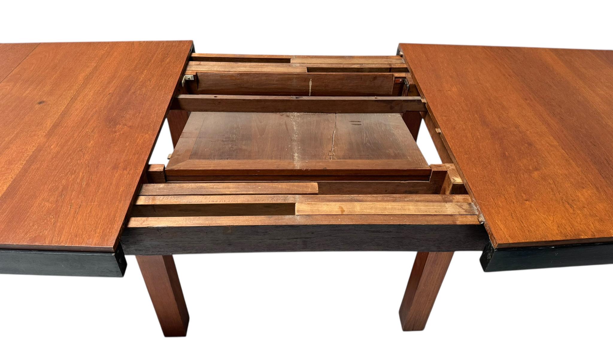 Art Deco Modernist Extending Dining Room Table by Toko v/d Pol Semarang, 1920s For Sale 5