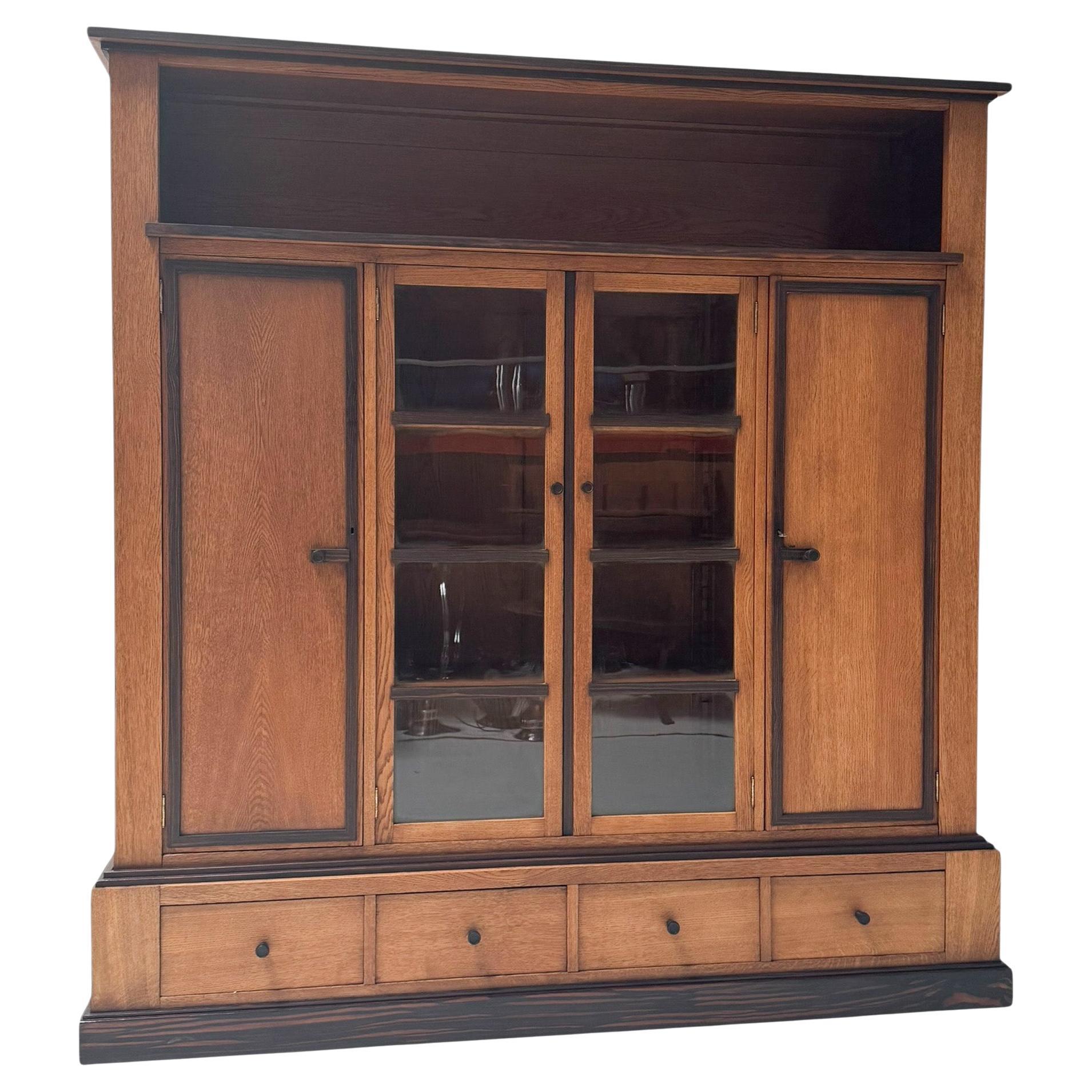 Art Deco Modernist Four-Door Bookcase, 1920s For Sale