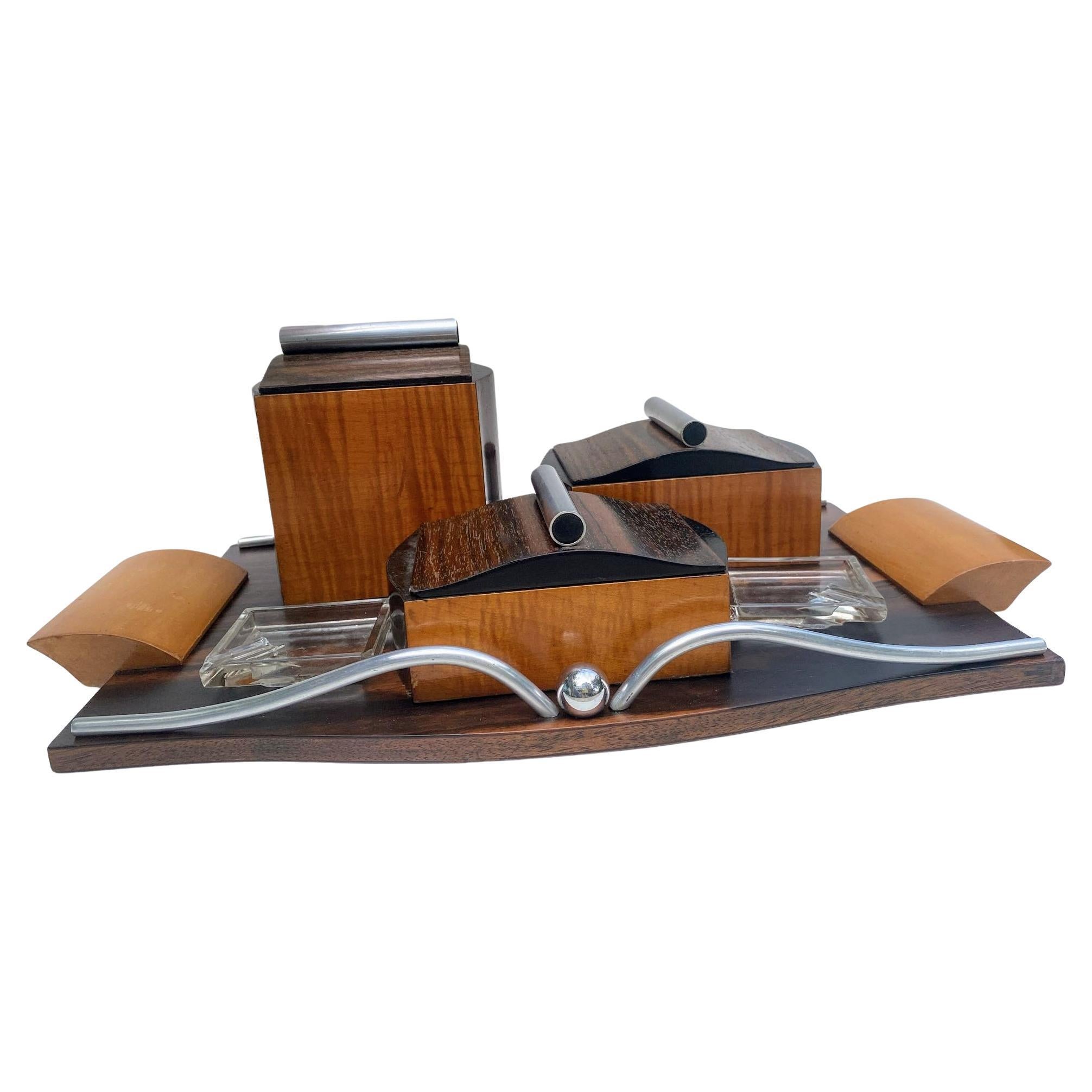 Modernes französisches Raucherset im Art déco-Stil, um 1930 im Angebot 7