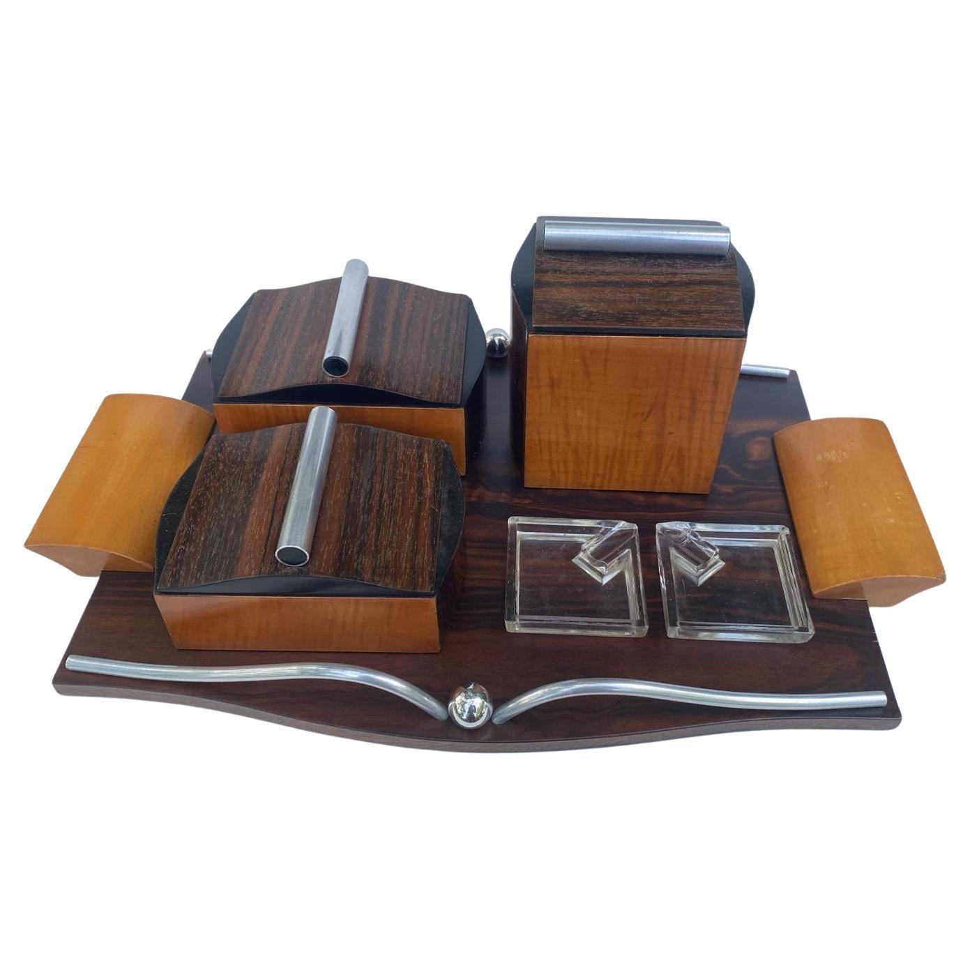 Modernes französisches Raucherset im Art déco-Stil, um 1930 im Angebot 8