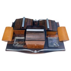 Art Deco Modernist French Smokers Set, circa 1930