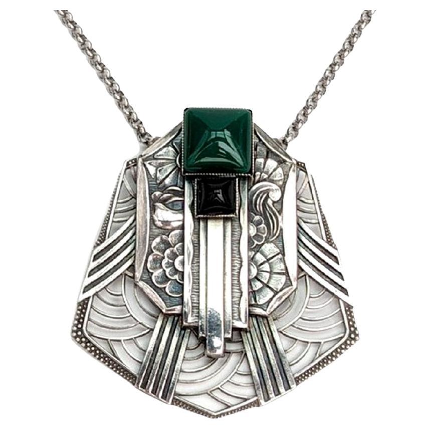 Collier Art Déco Moderniste Français en vente