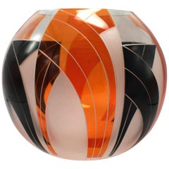 Art Deco Modernist Glass Vase, circa 1935