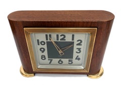 Pendule de cheminée Art Déco moderniste Len, entièrement révisée, vers 1930