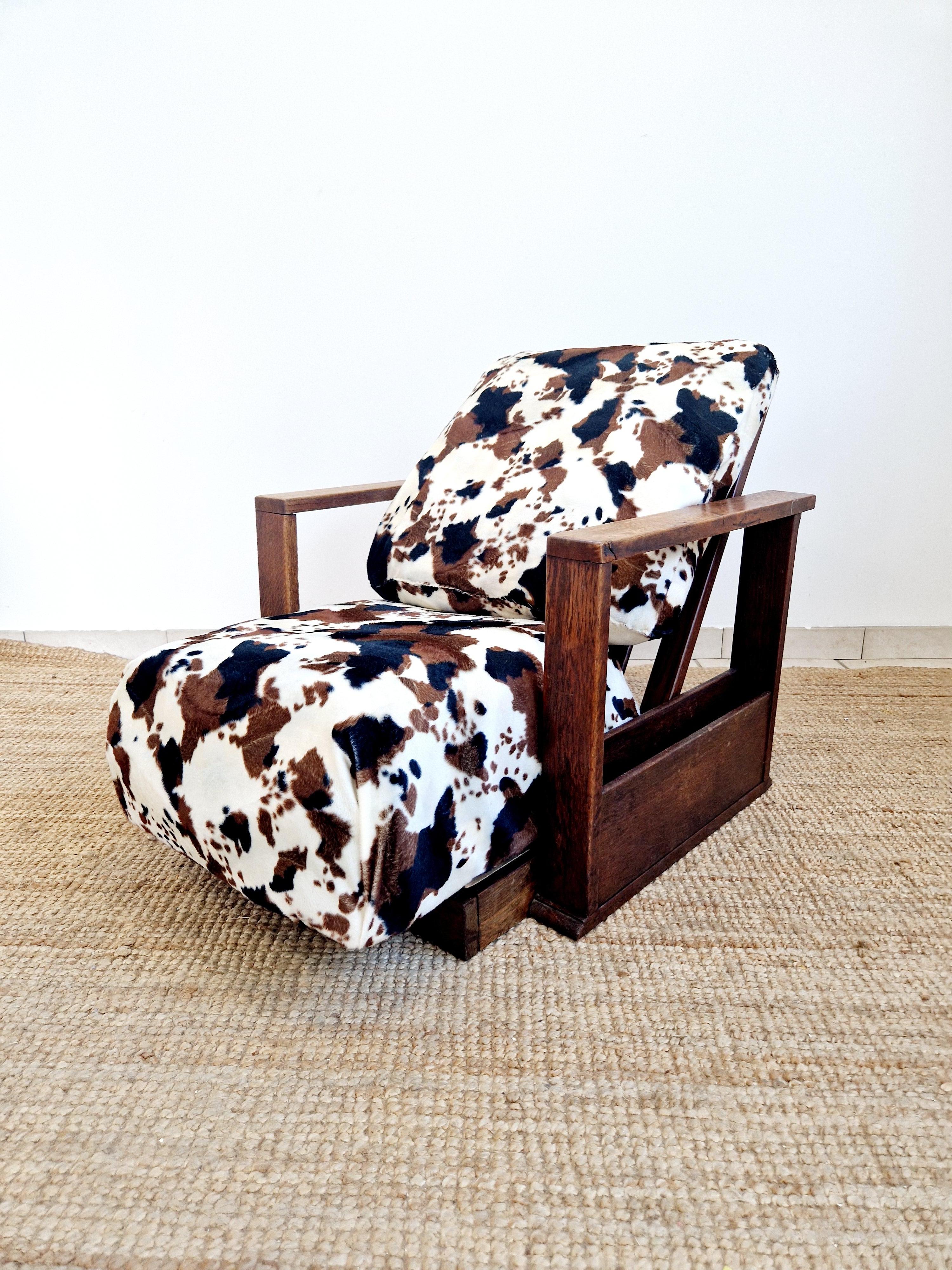 Fauteuil inclinable art déco moderniste de style Heal's en vente 3