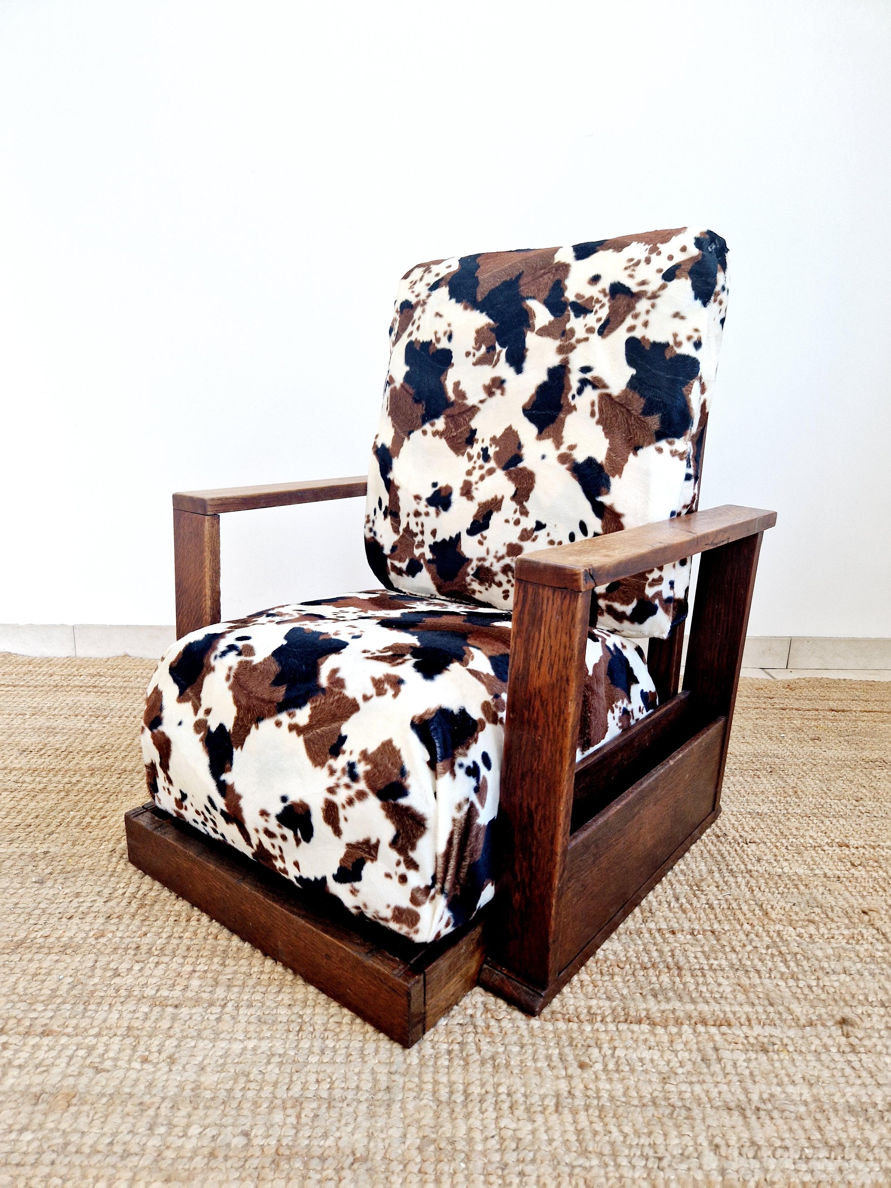 Fauteuil inclinable art déco moderniste de style Heal's en vente 4