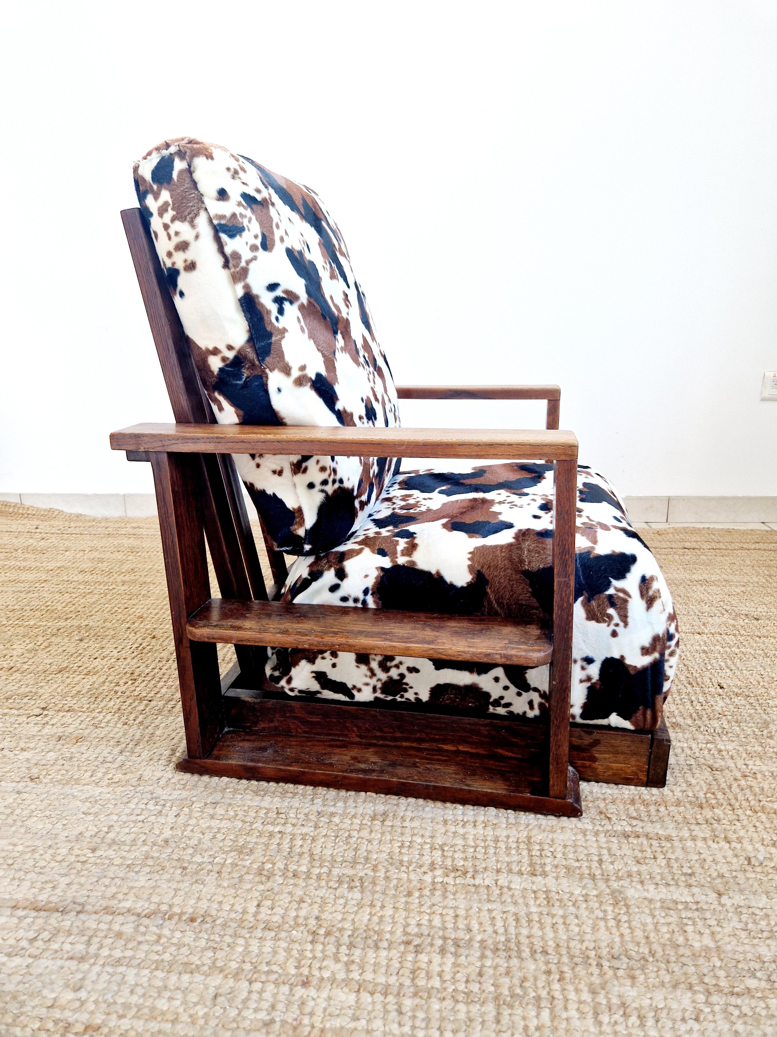 Art déco Fauteuil inclinable art déco moderniste de style Heal's en vente