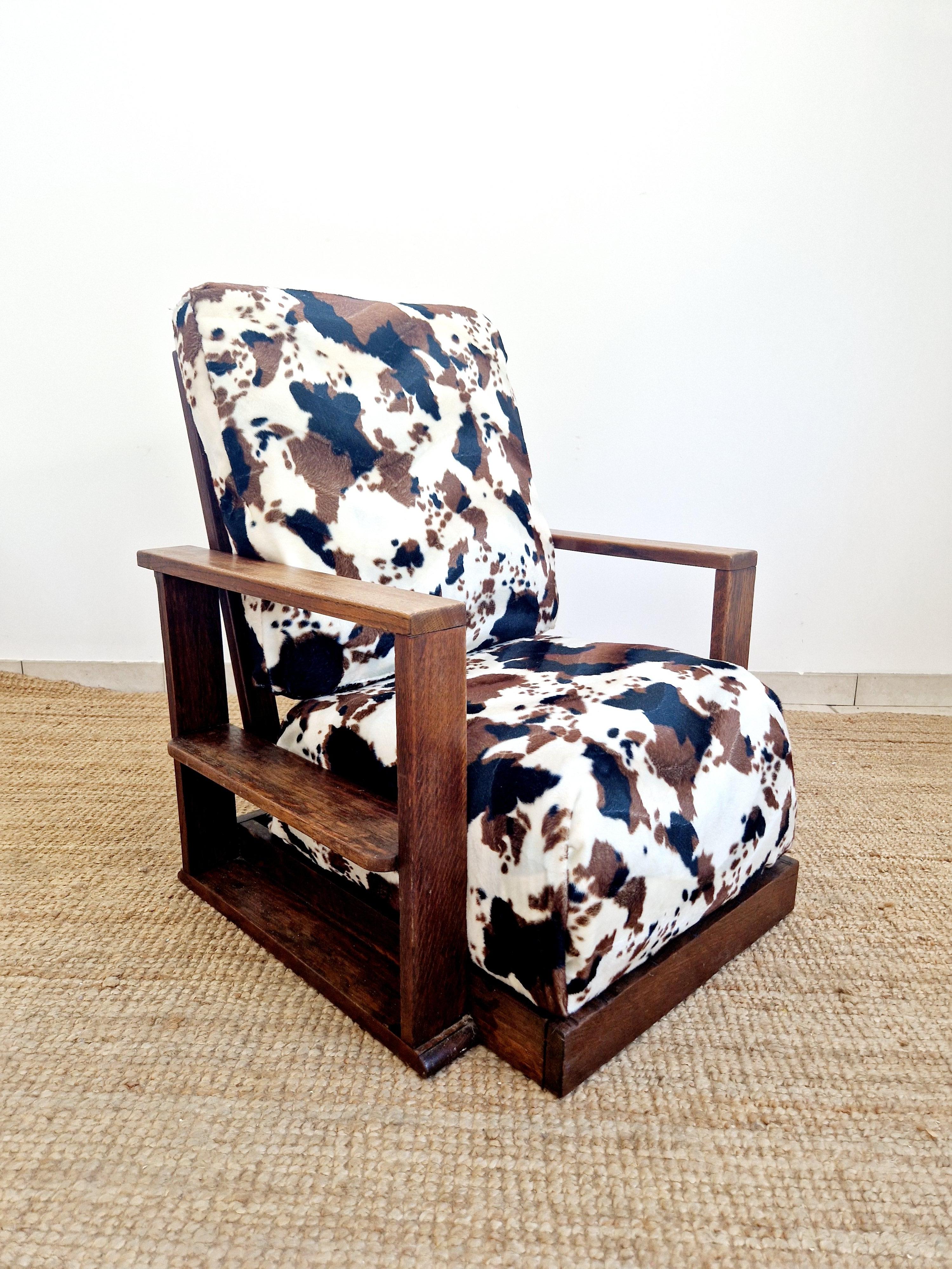 Britannique Fauteuil inclinable art déco moderniste de style Heal's en vente