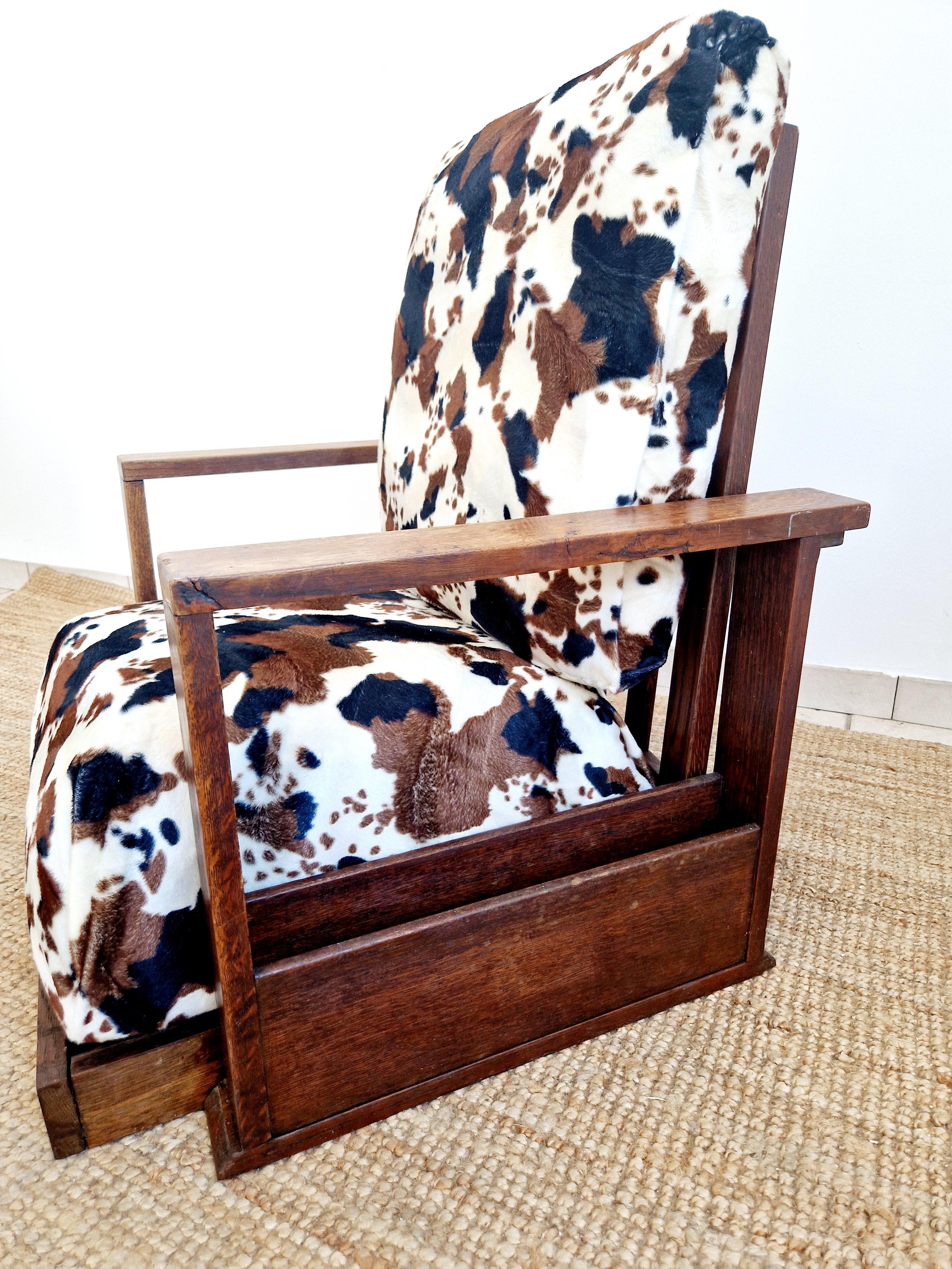 Fauteuil inclinable art déco moderniste de style Heal's en vente 1