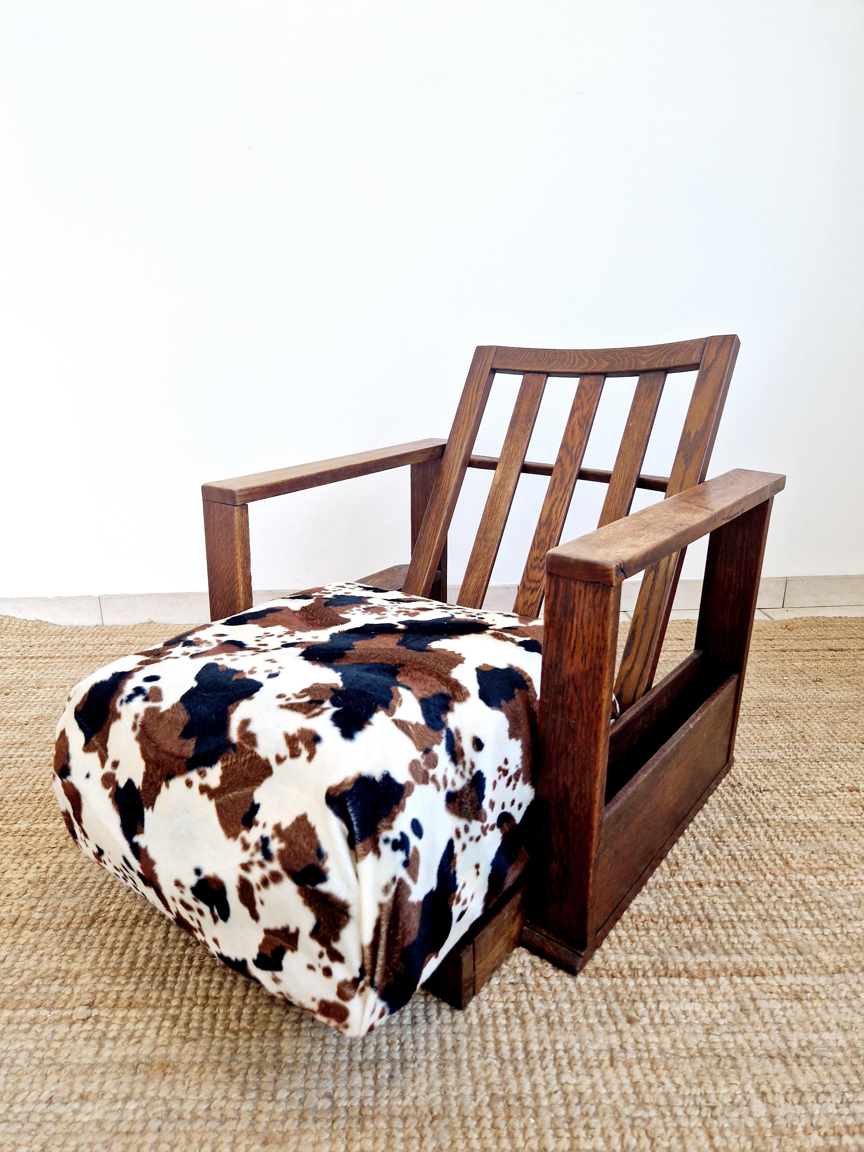 Fauteuil inclinable art déco moderniste de style Heal's en vente 2