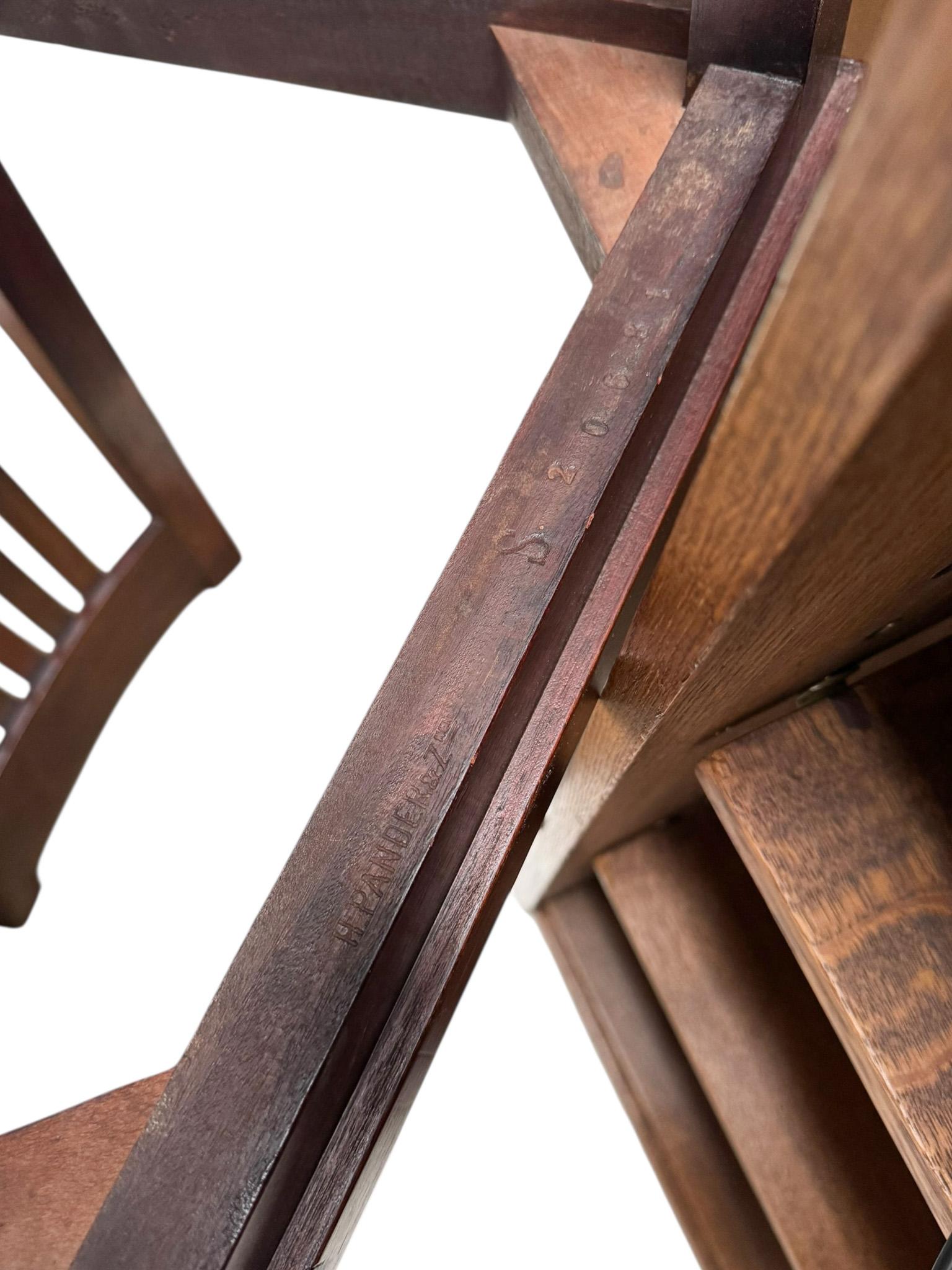 Art Deco Modernist High Back Chair by Hendrik Wouda for Pander, 1924 For Sale 6