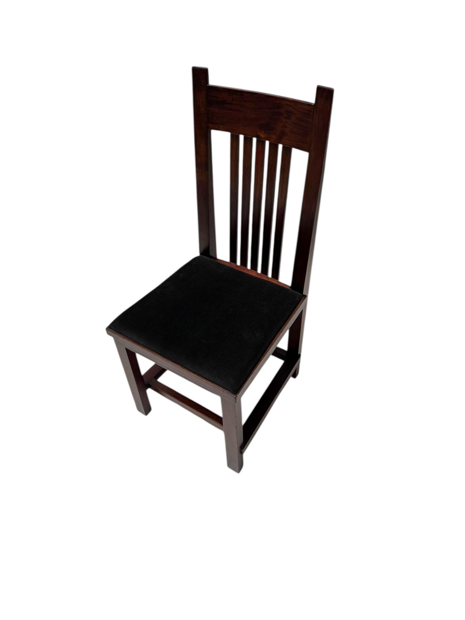 Art Deco Modernist High Back Chair by Hendrik Wouda for Pander, 1924 In Good Condition For Sale In Amsterdam, NL