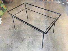 Art Deco Modernist Iron and Glass Patio/Outdoor Table
